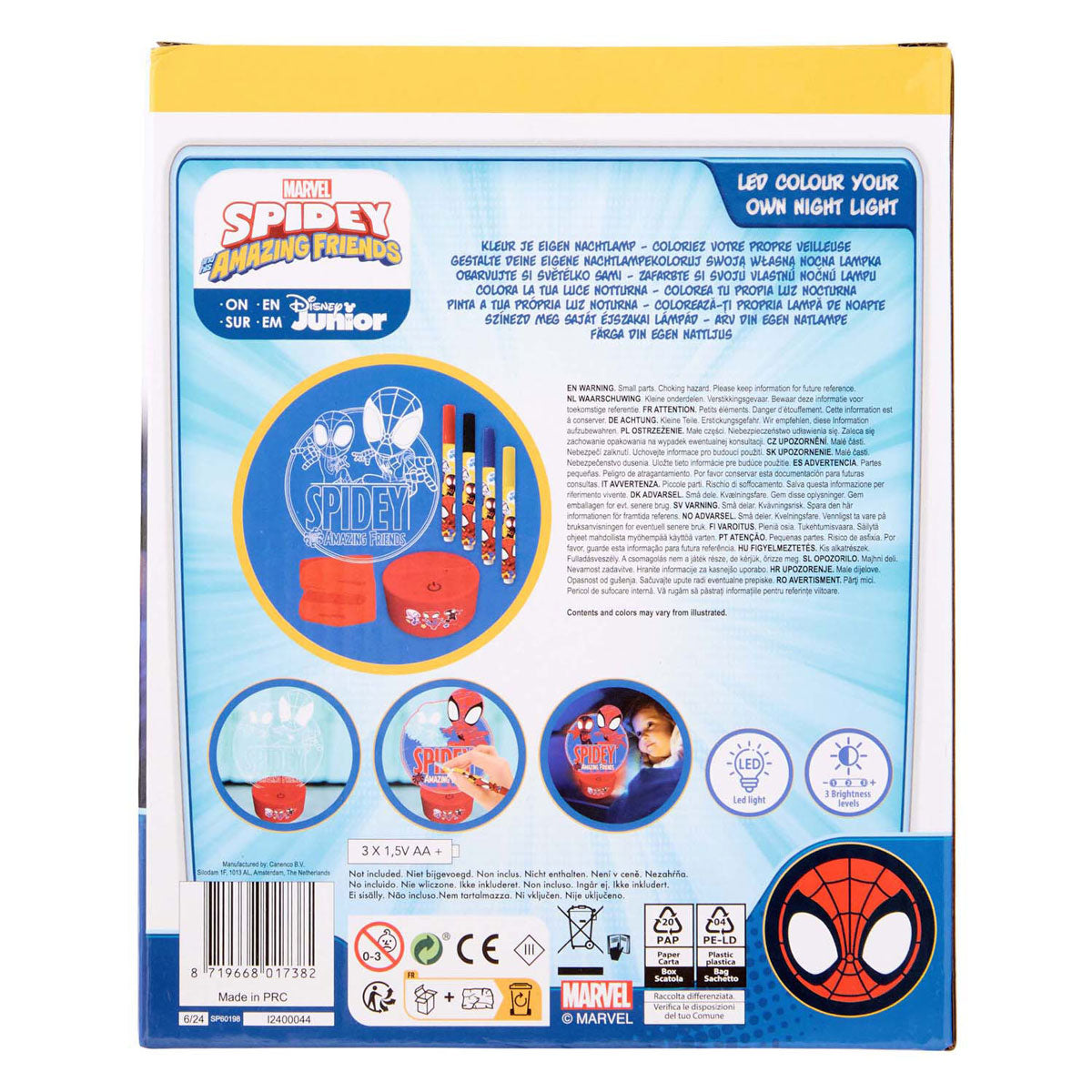 Candeeiro Led Para Pintar Diy Disney Spidey