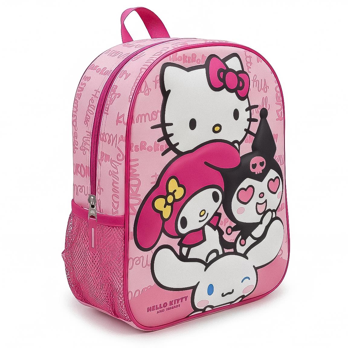 Mochila Pré-Escolar 3D Hello Kitty and Friends 30cm