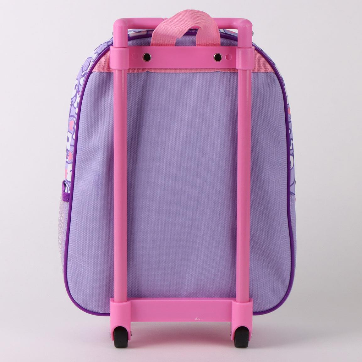Mochila Pré-Escolar Trolley 3D Kuromi Hello Kitty 30cm