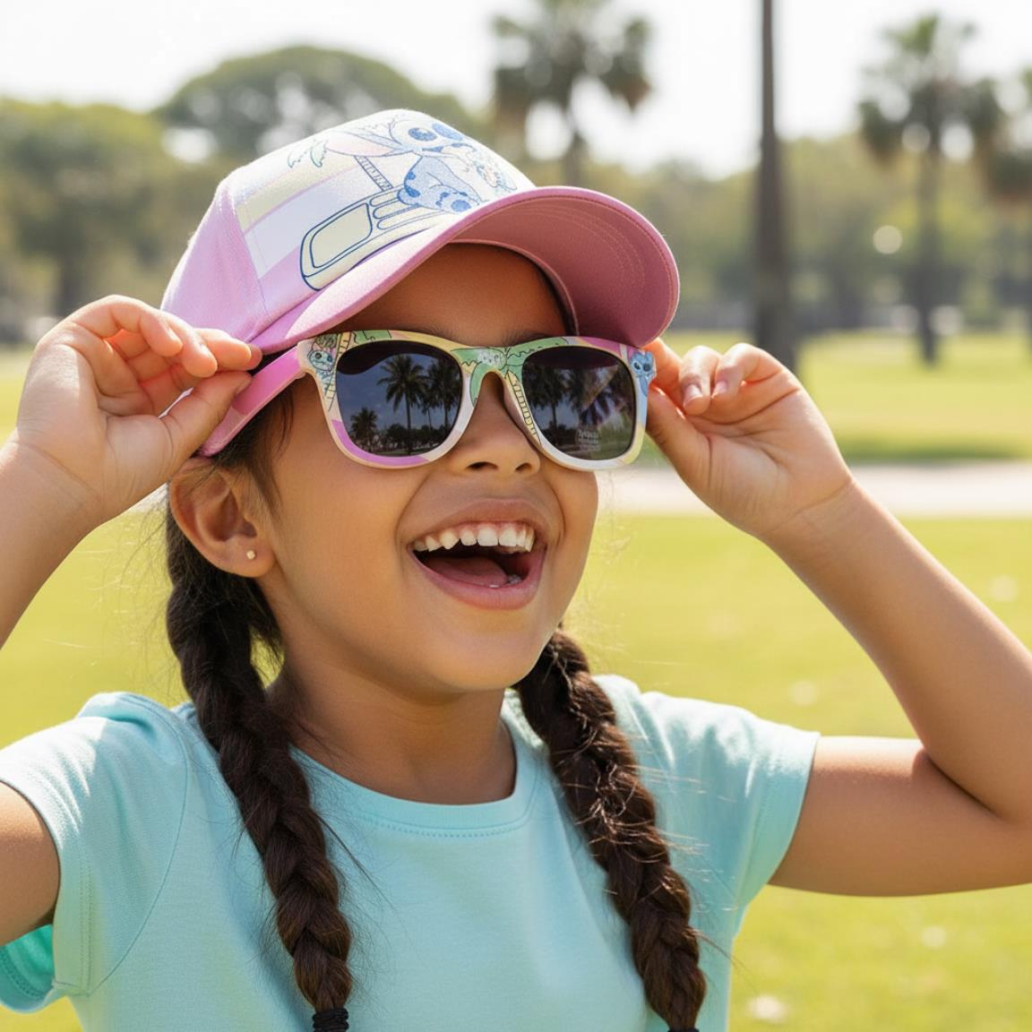 Conjunto Chapéu + Óculos de Sol Stitch Relax