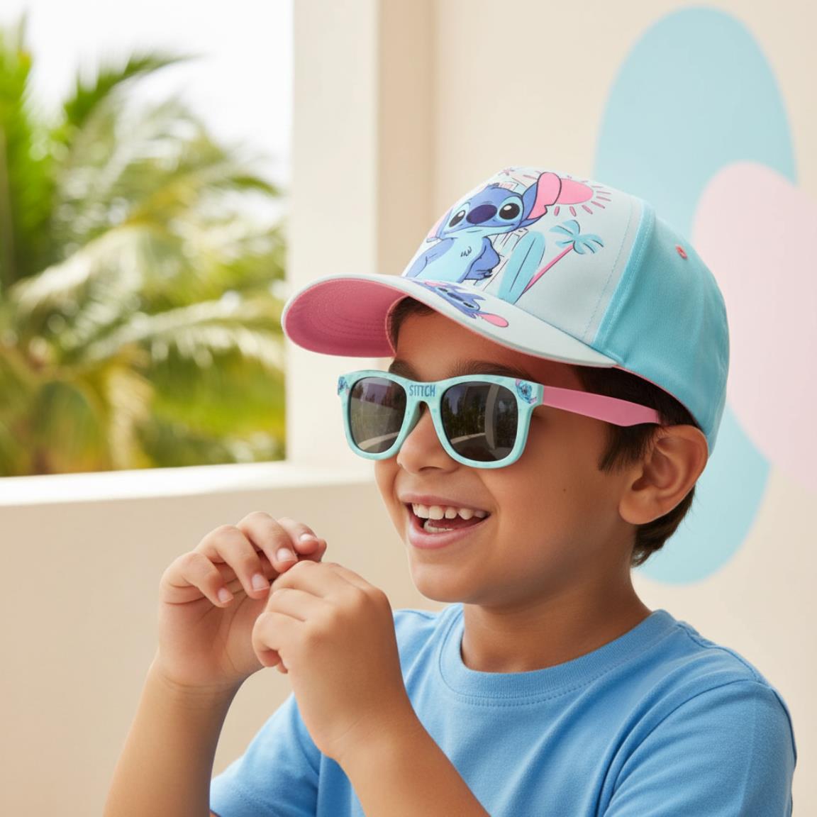 Conjunto Chapéu + Óculos de Sol Stitch Disney