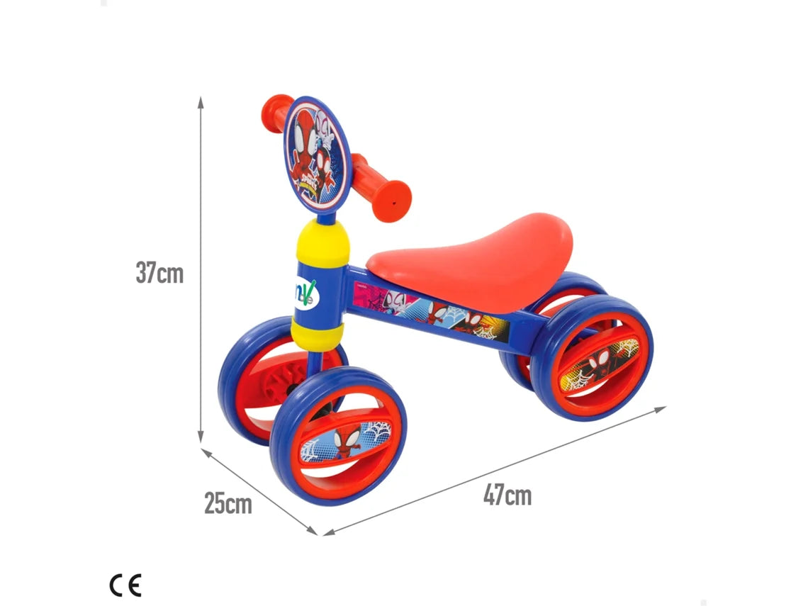 Triciclo Spidey Ride-On Homem Aranha 47x25x37 cm Máx. 15 kg
