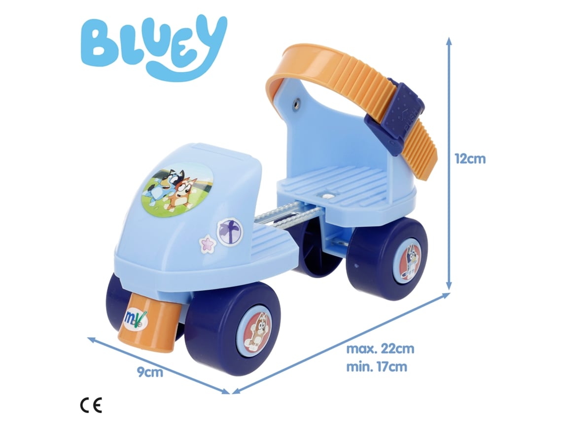 Patins Bluey De 4 Rodas Ajustáveis 3+