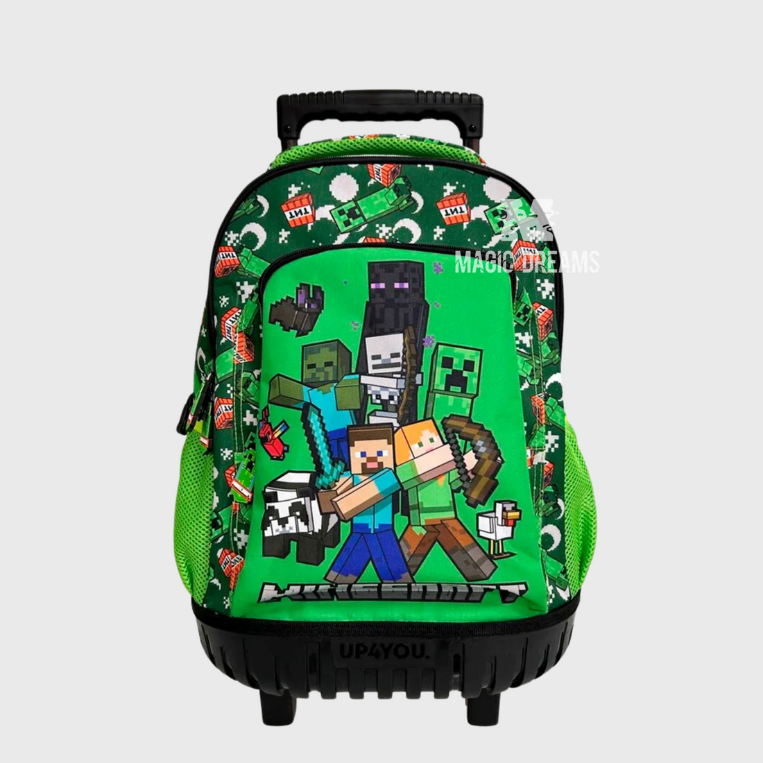 Mochila Escolar Trolley 44cm Minecraft