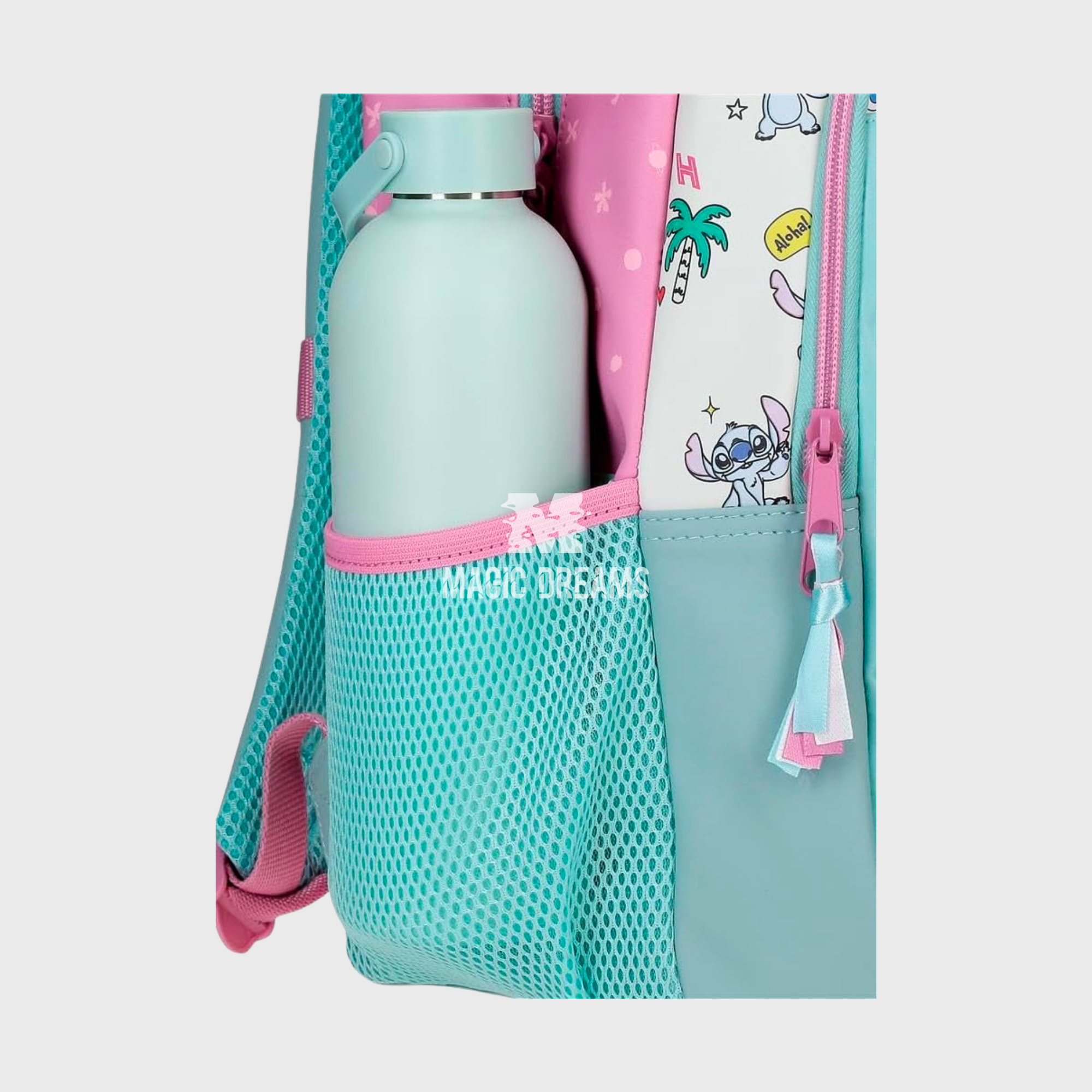 Mochila Escolar Stitch 42cm Adaptável Little Destruction Disney