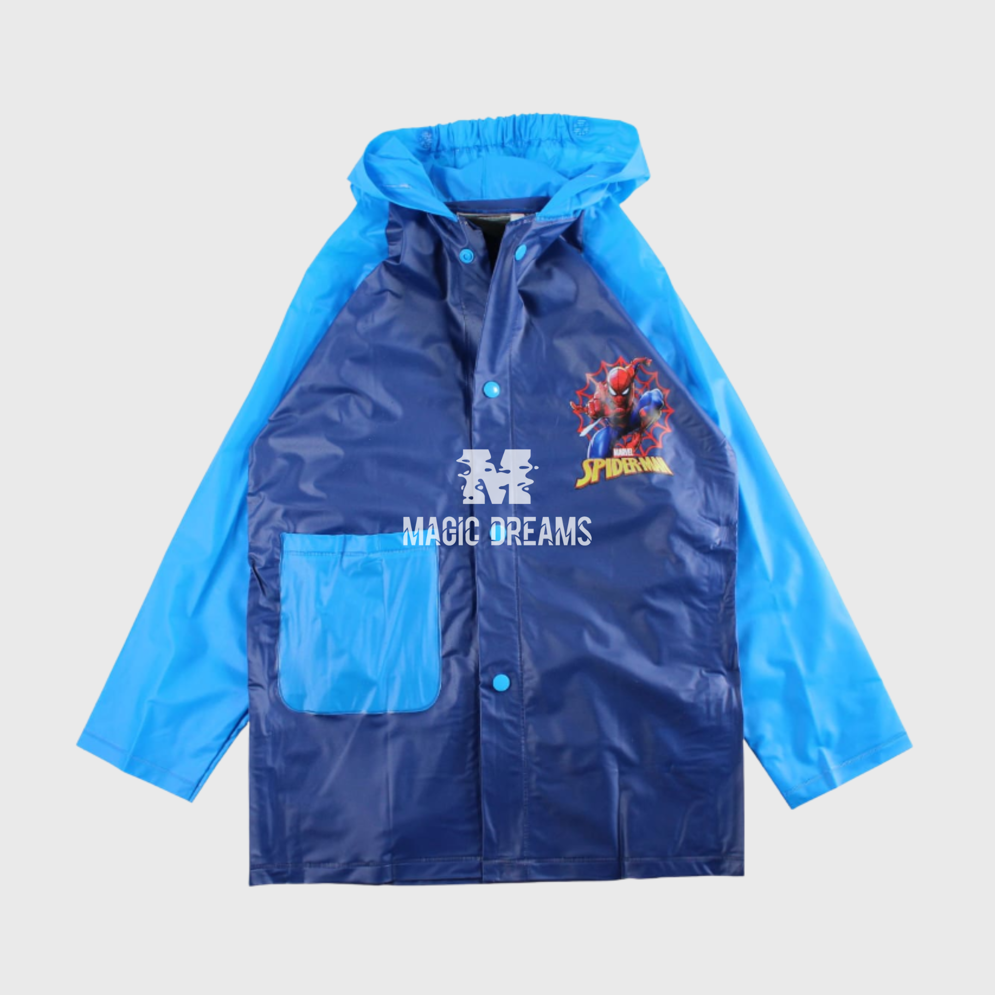 Capa de Chuva Impermeável PVC Spiderman 3-8 anos