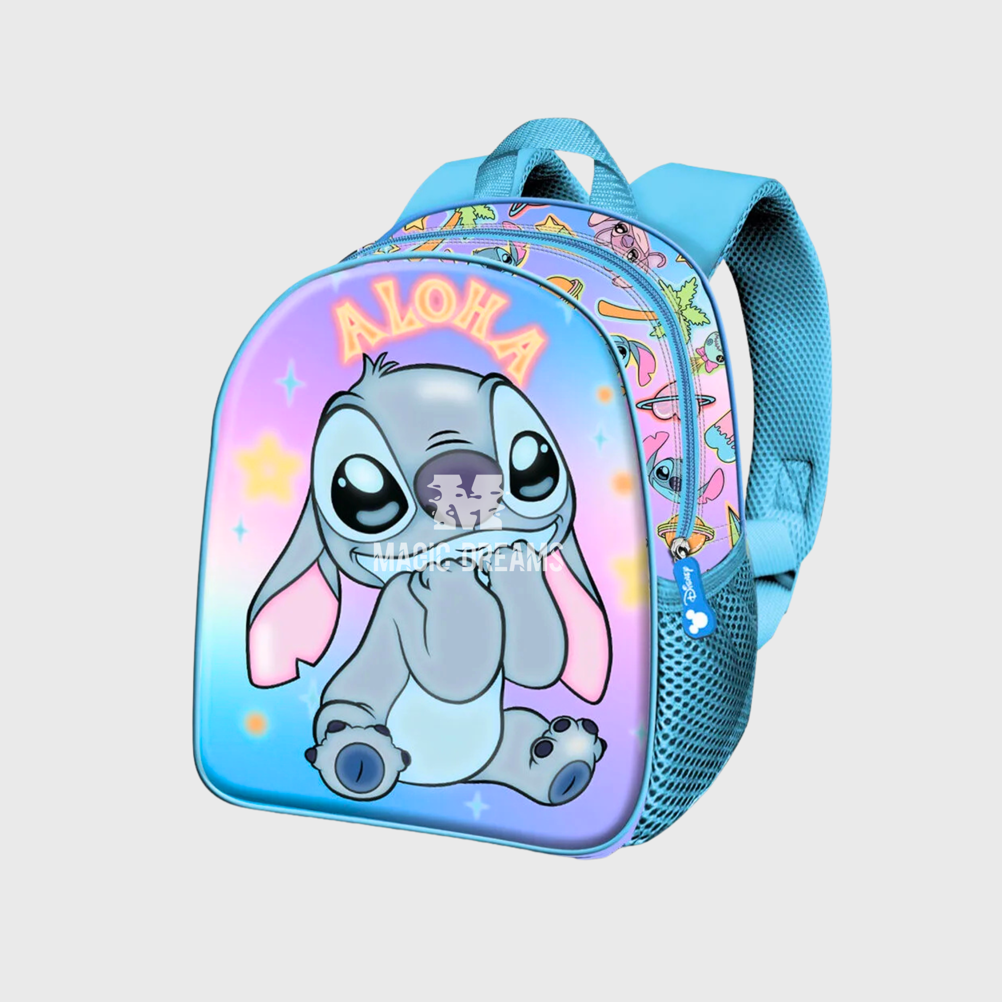 Mochila Pré-Escolar 3D Aloha Stitch 31cm