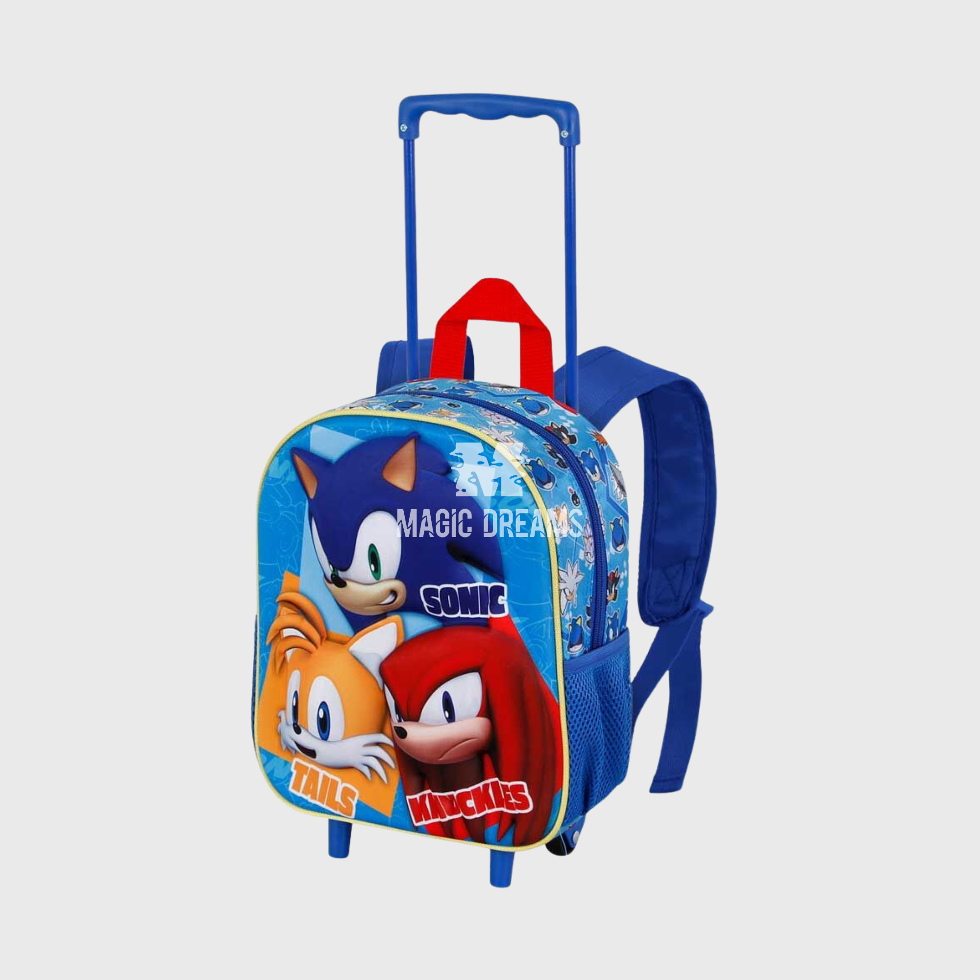 Mochila Pré-Escolar Trolley 3D Sonic The Hedgehog 31cm