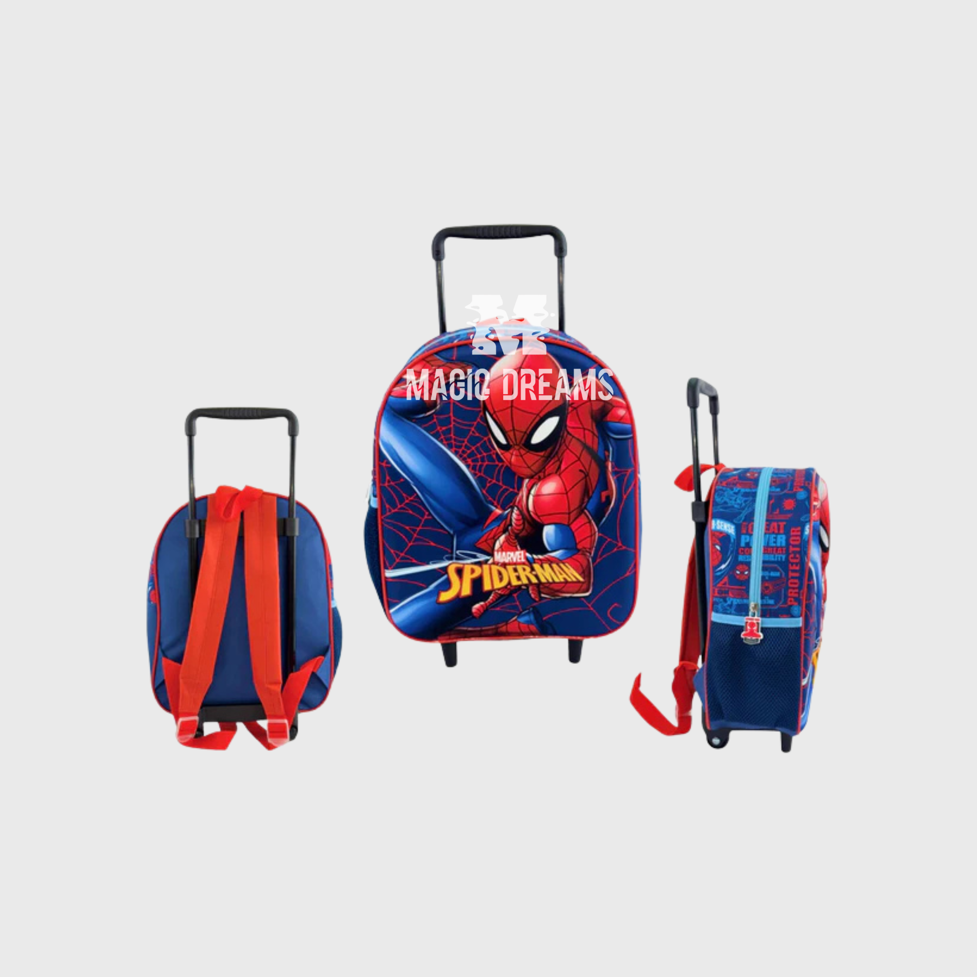 Mochila Pré-Escolar Trolley 3D 32cm Spiderman