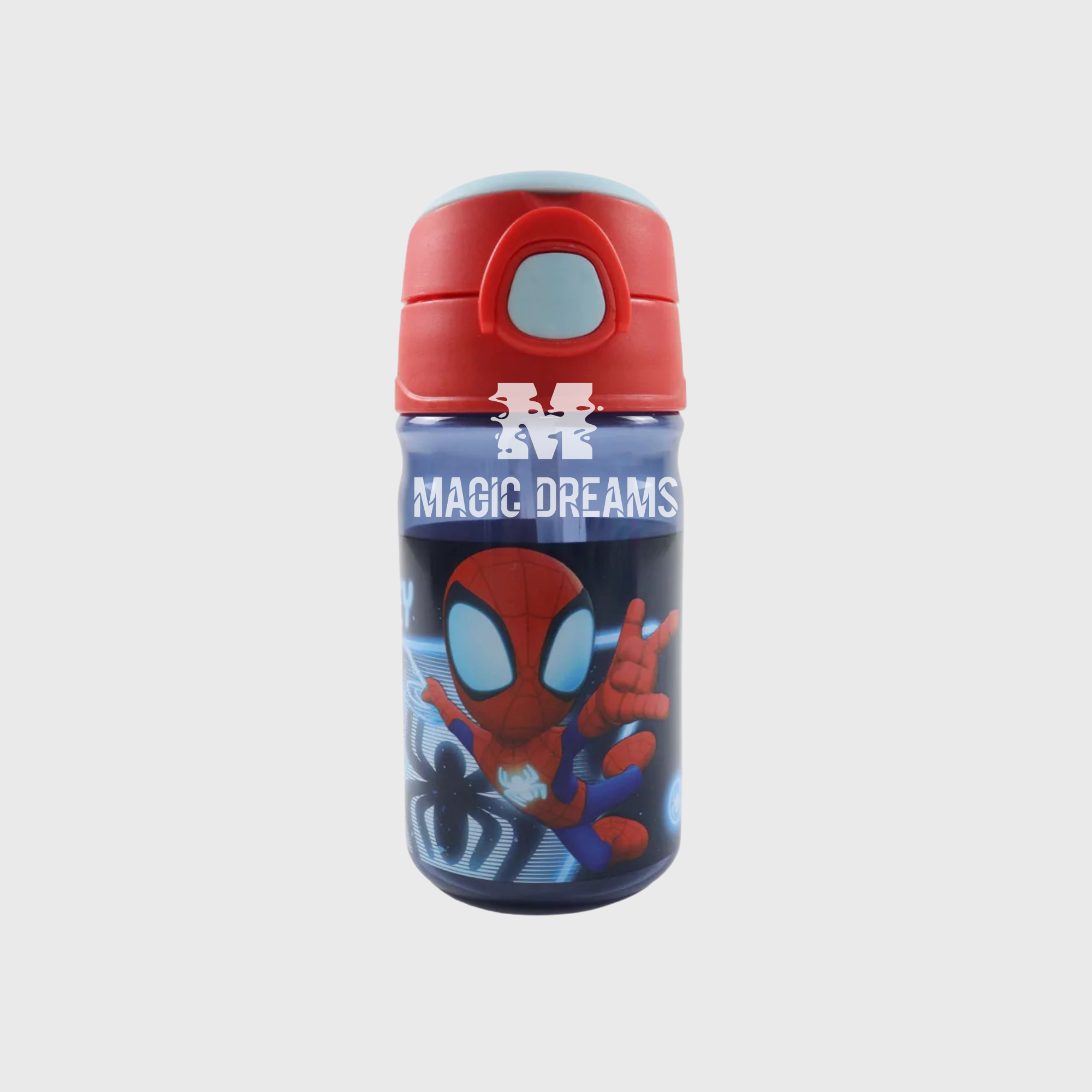 Garrafa Transparente com Palhinha Spiderman Spidey 350ml