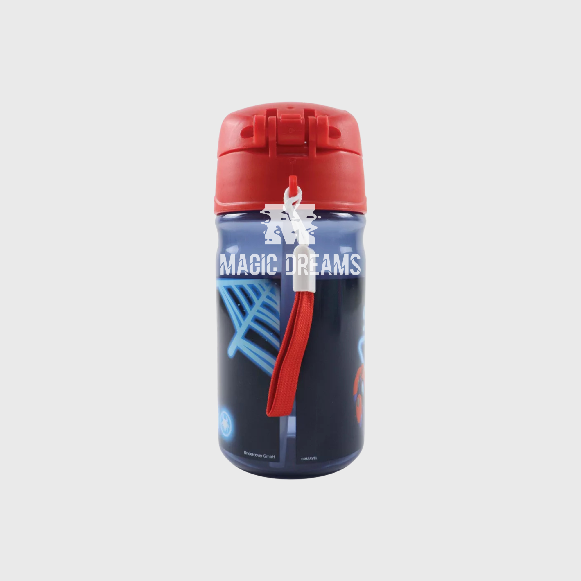 Garrafa Transparente com Palhinha Spiderman Spidey 350ml