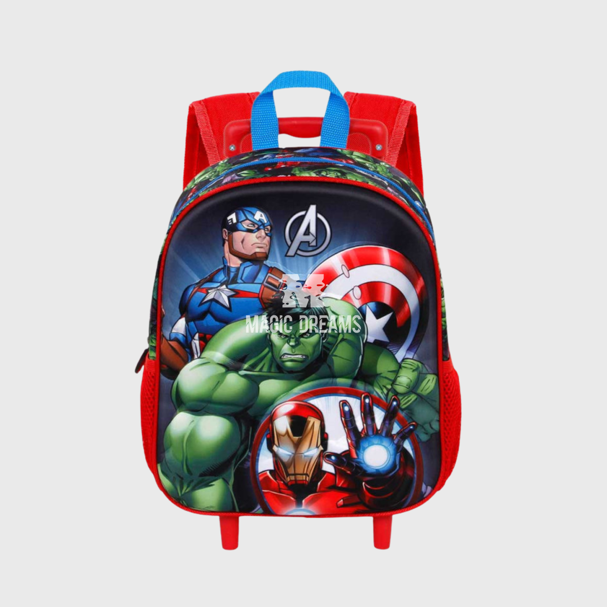 Mochila Pré-Escolar Trolley 3D Superhero Avengers Marvel 34cm