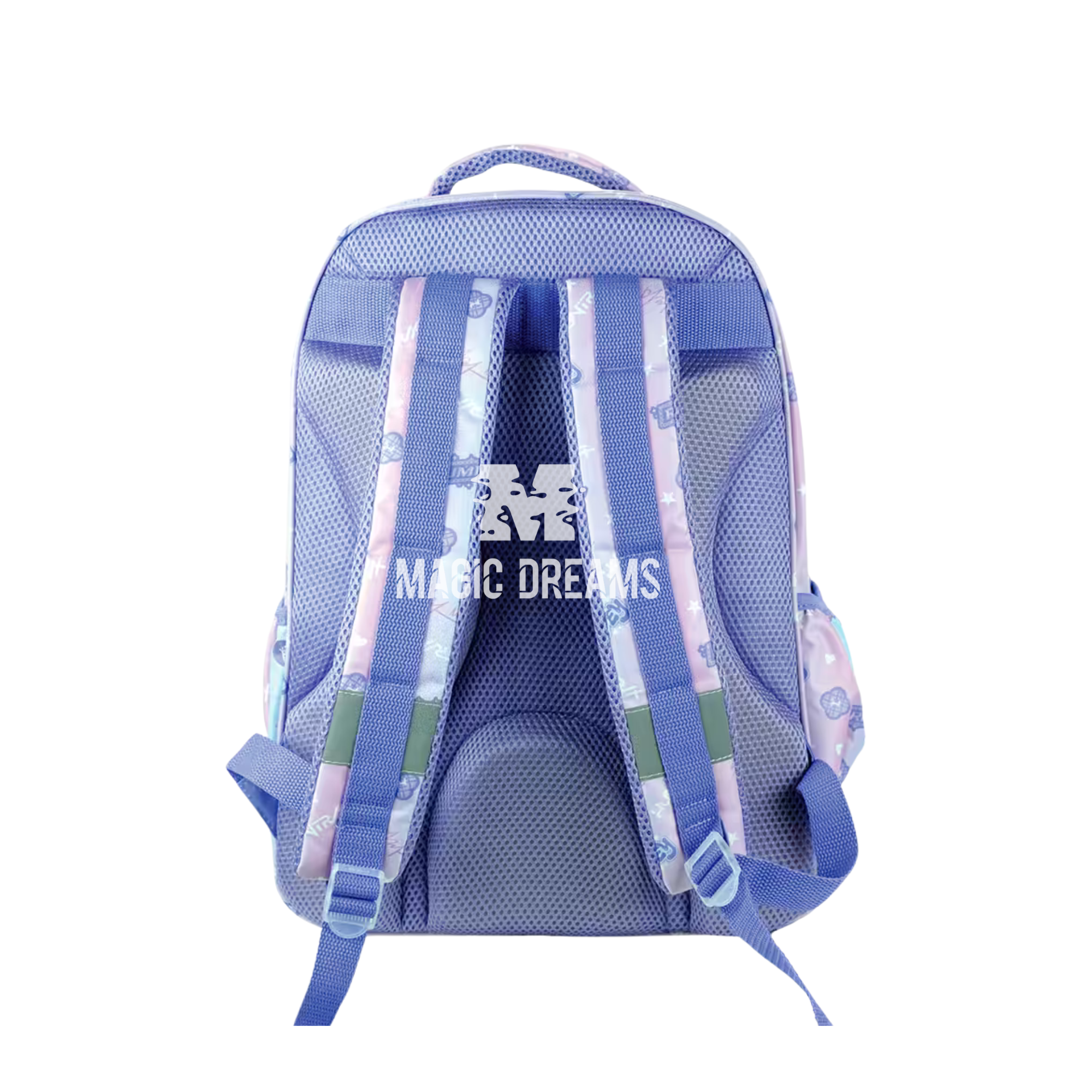Mochila Escolar das Guerreiras do K-Pop com 3 Compartimentos Huntrix Lilás 46cm