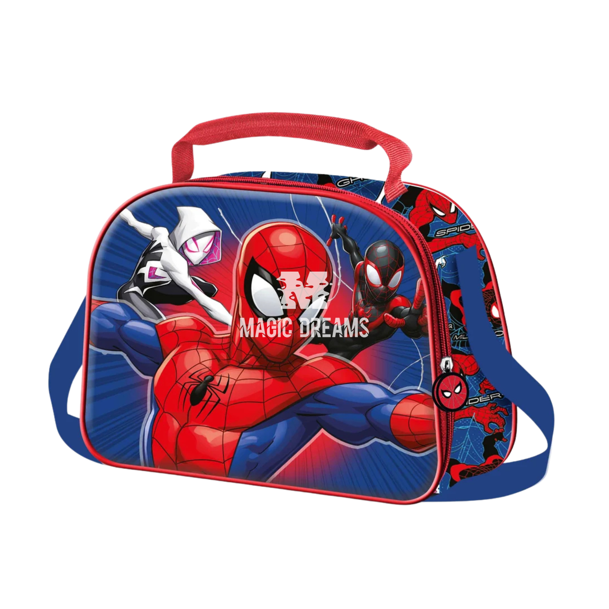 Lancheira Térmica 3D Word Spiderman Azul