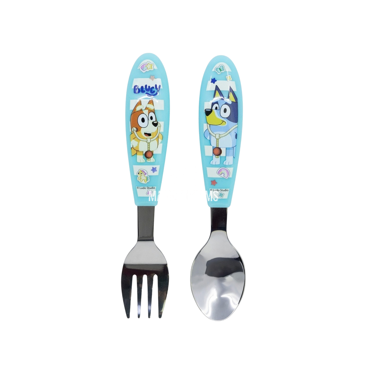 Conjunto de 2 Talheres Inox Bluey e Bingo