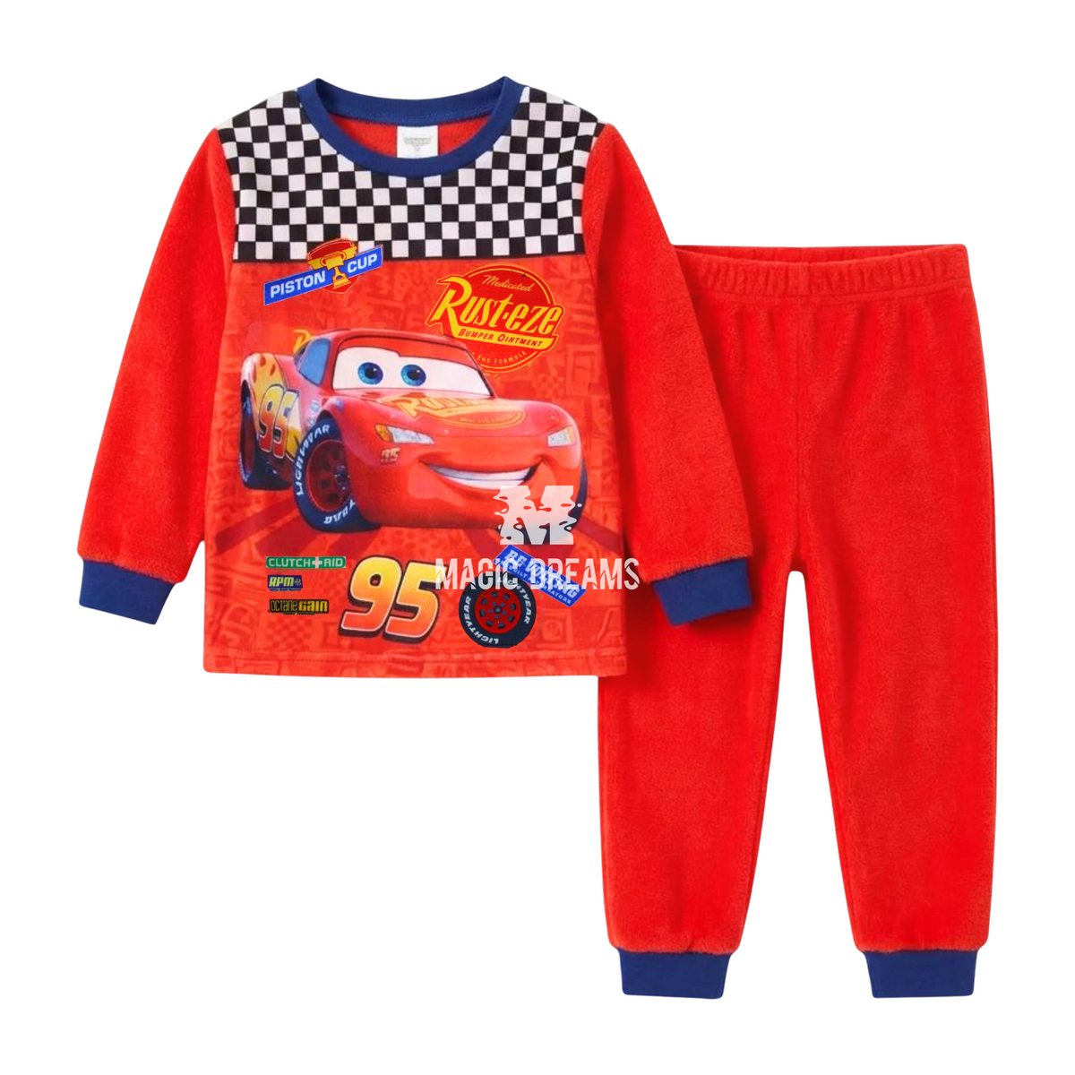 Pijama Polar Cars Disney Pixar para Menino - Modelo Sortido