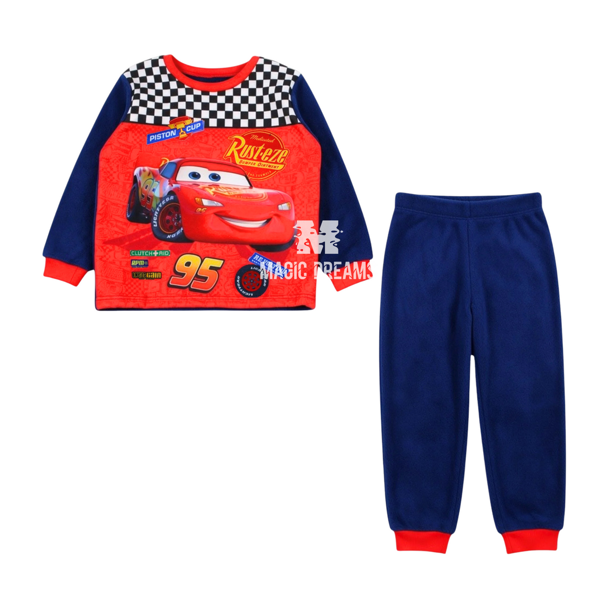 Pijama Polar Cars Disney Pixar para Menino - Modelo Sortido