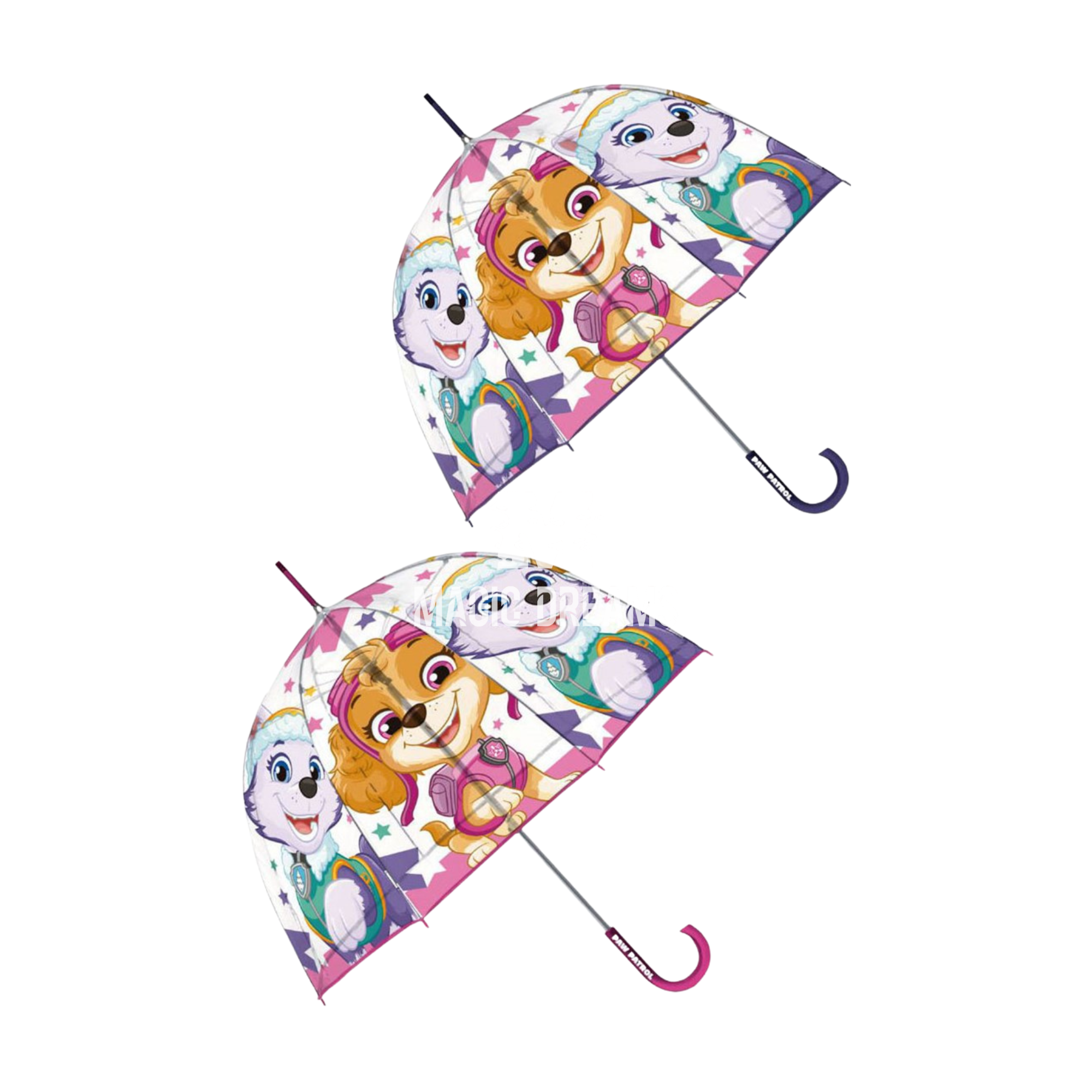 Guarda Chuva Infantil Transparente Eva Patrulha Pata Skye Modelo Sortido