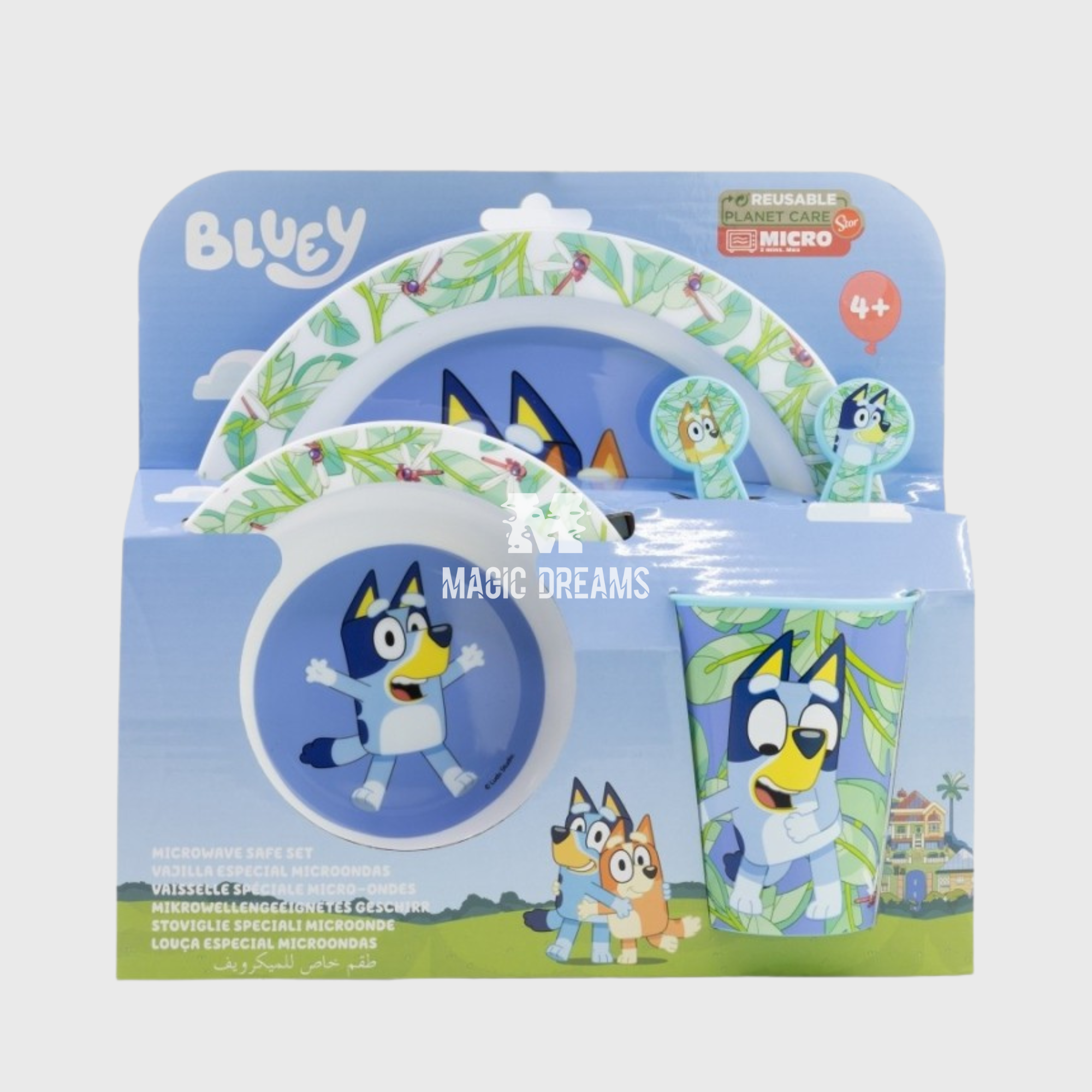 Conjunto de Refeição 5 Peças Bluey e Bingo
