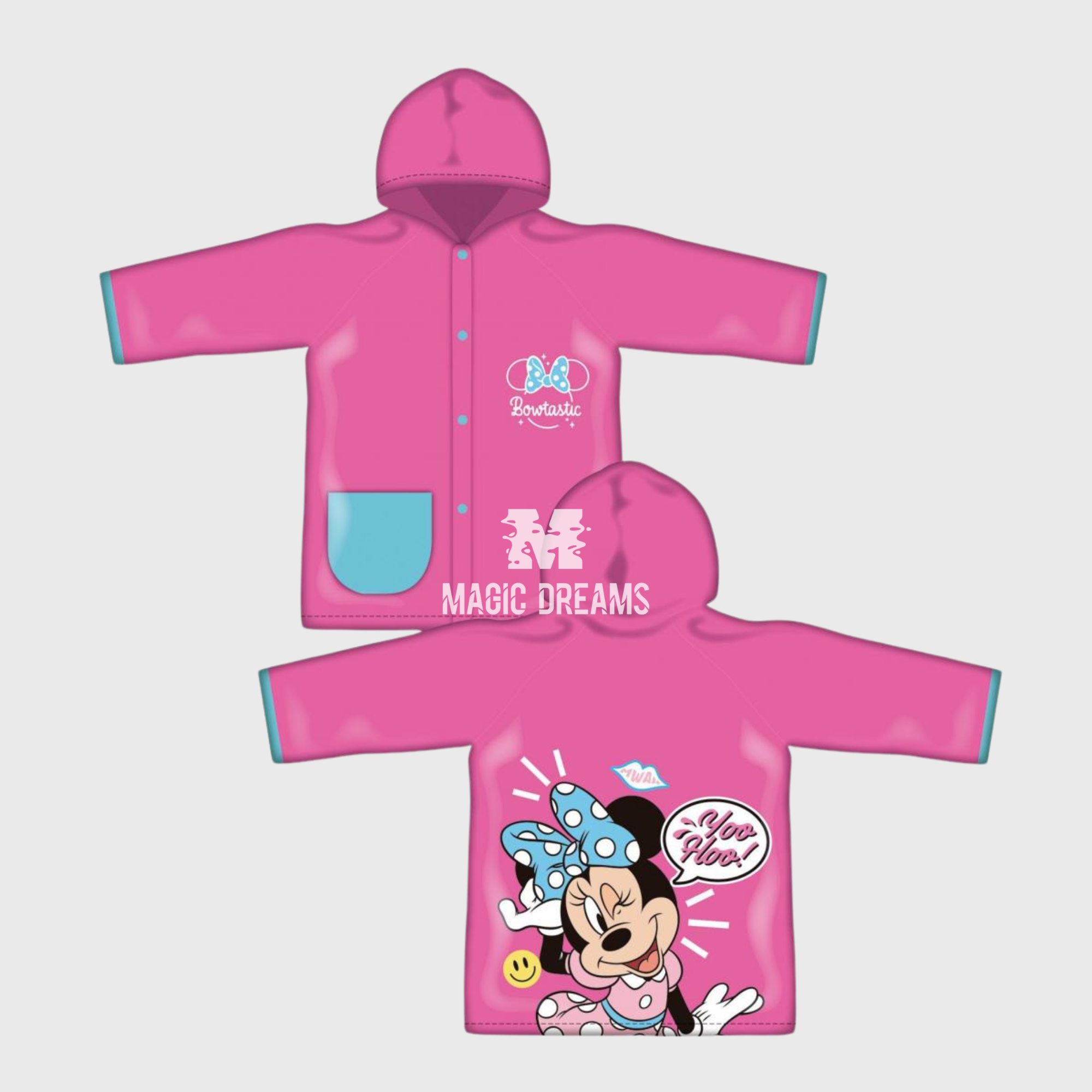 Capa de Chuva Impermeável Minnie Mouse 2-6 anos