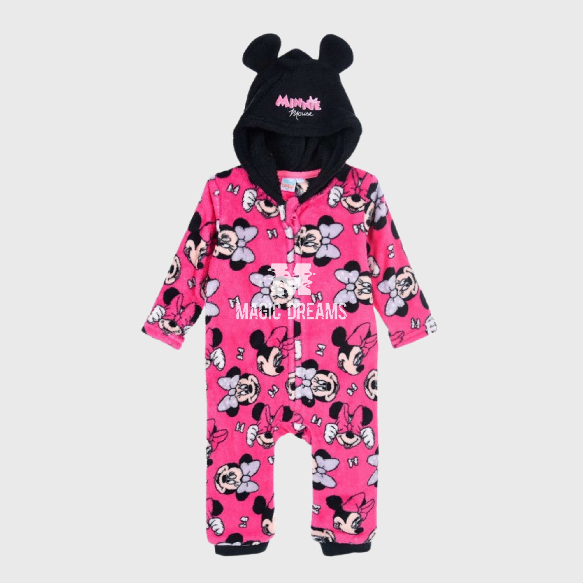Pijama Macacão Bebé Minnie Rosa