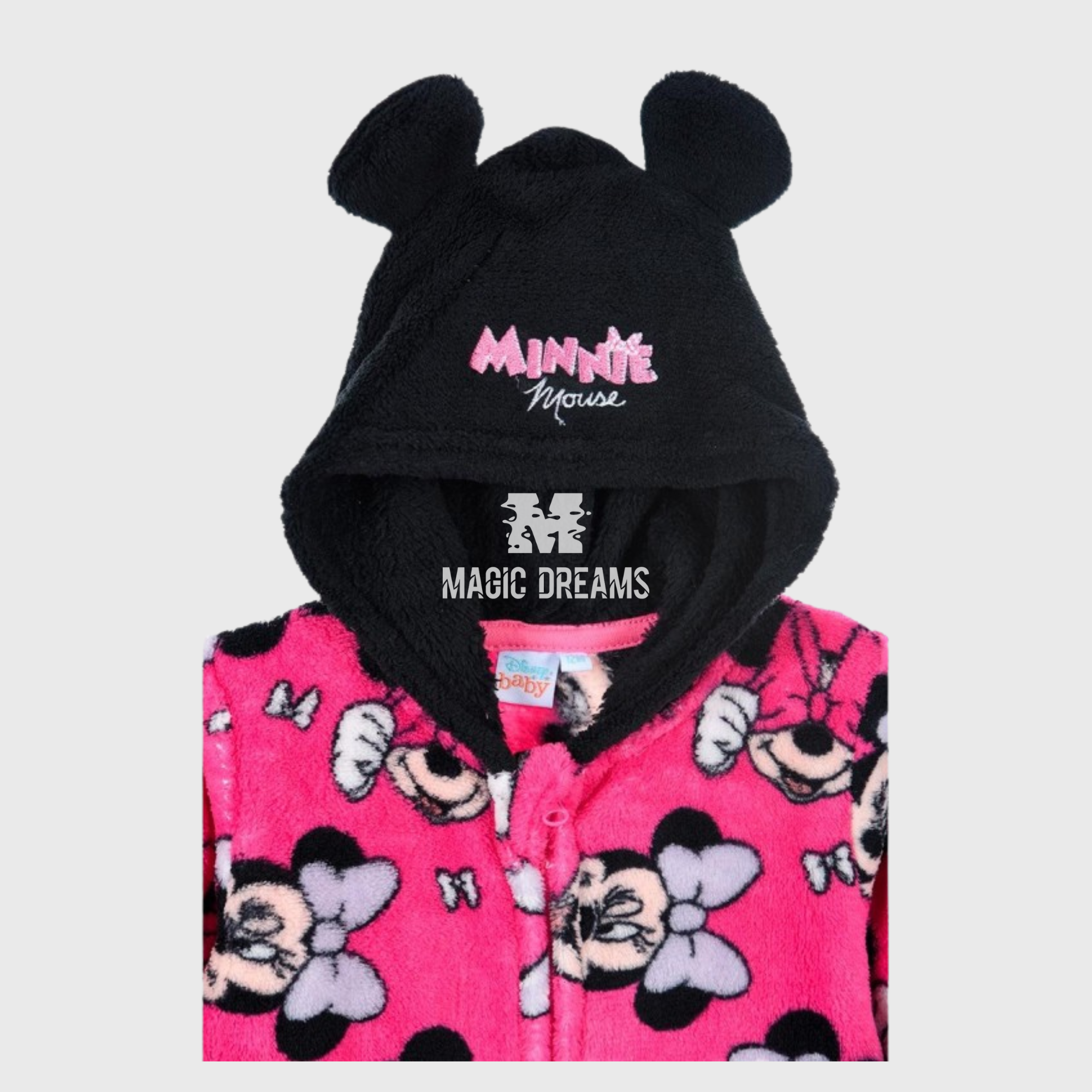 Pijama Macacão Bebé Minnie Rosa