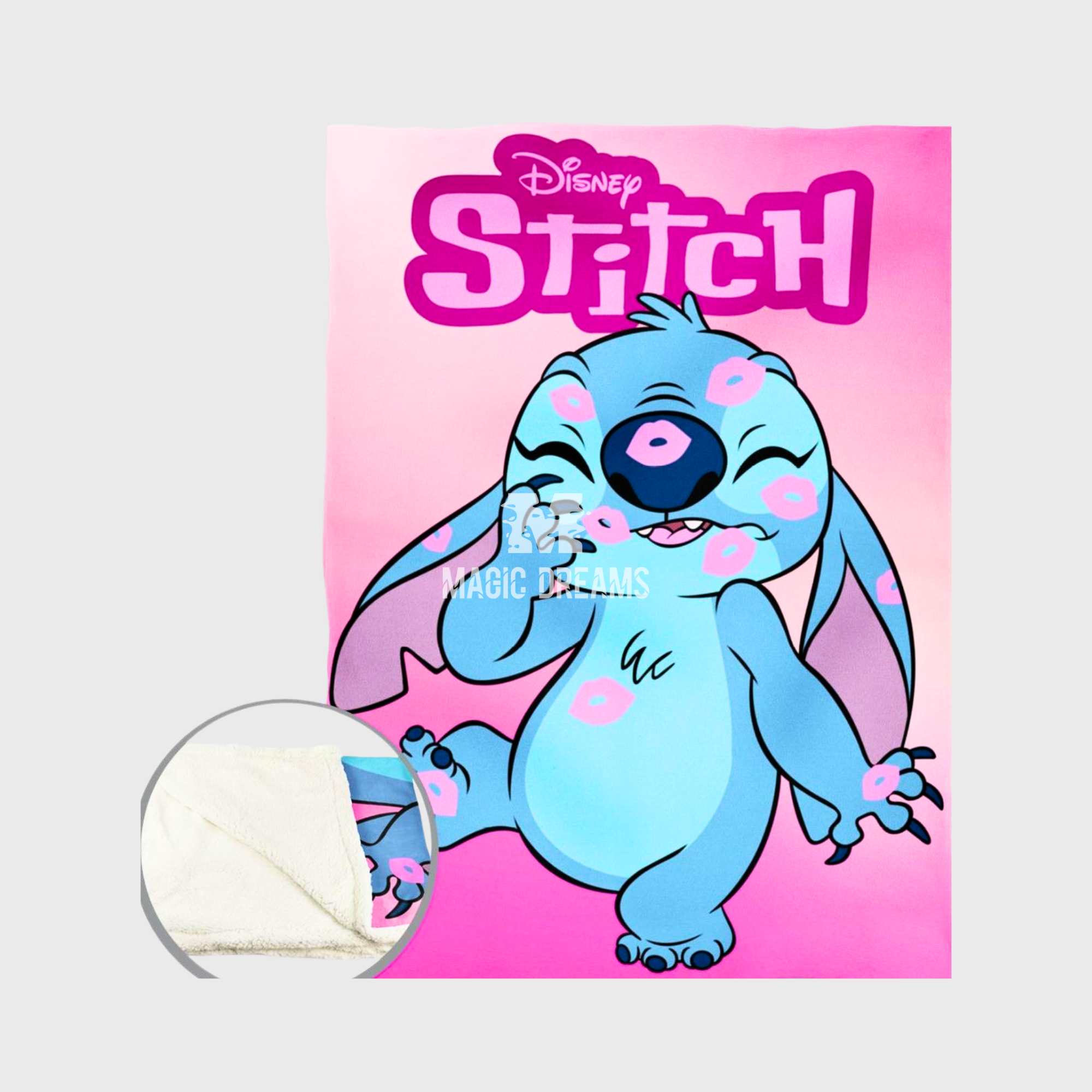 Manta Sherpa Kiss Lilo & Stitch 100x140cm