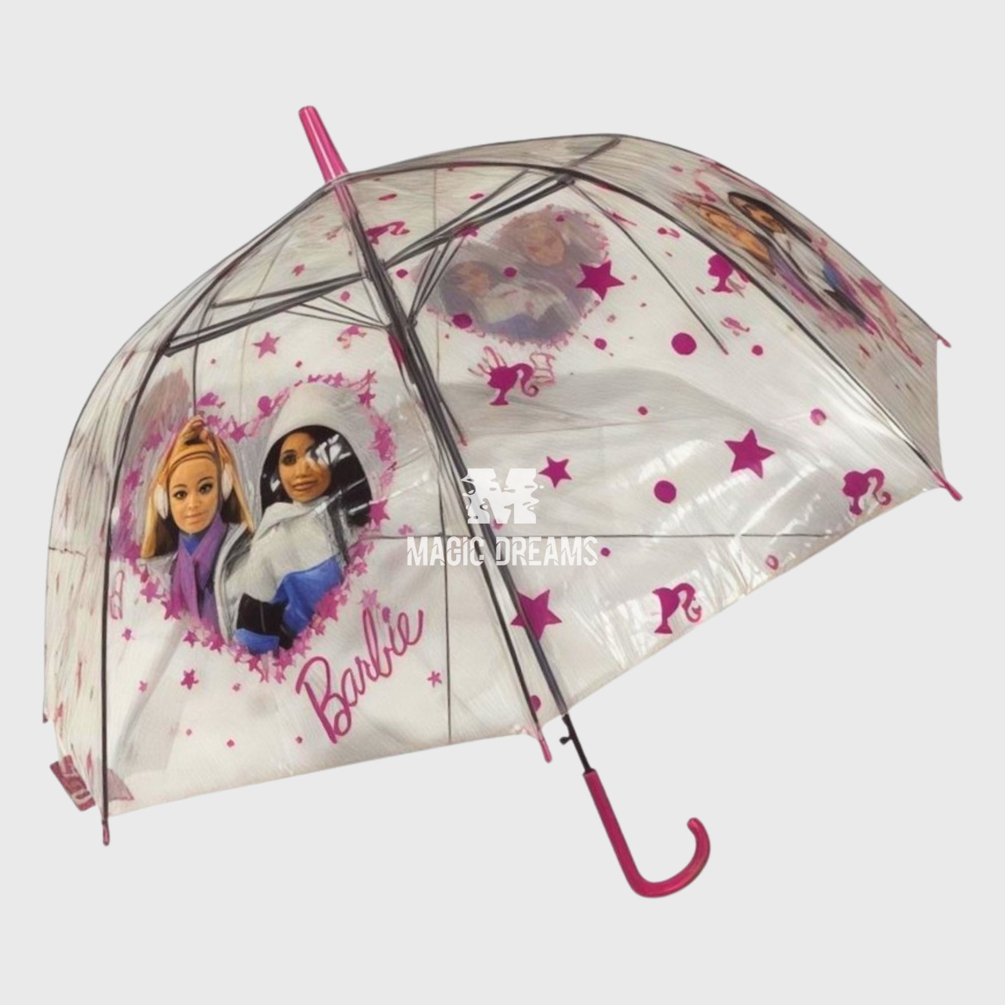 Guarda Chuva Barbie Eva Bubble Automático 48cm