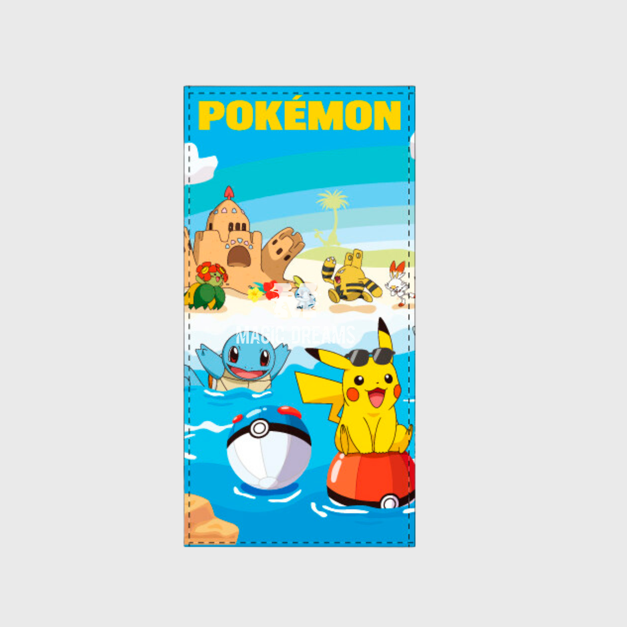 Toalha de Praia Microfibra Pokémon 70x140cm