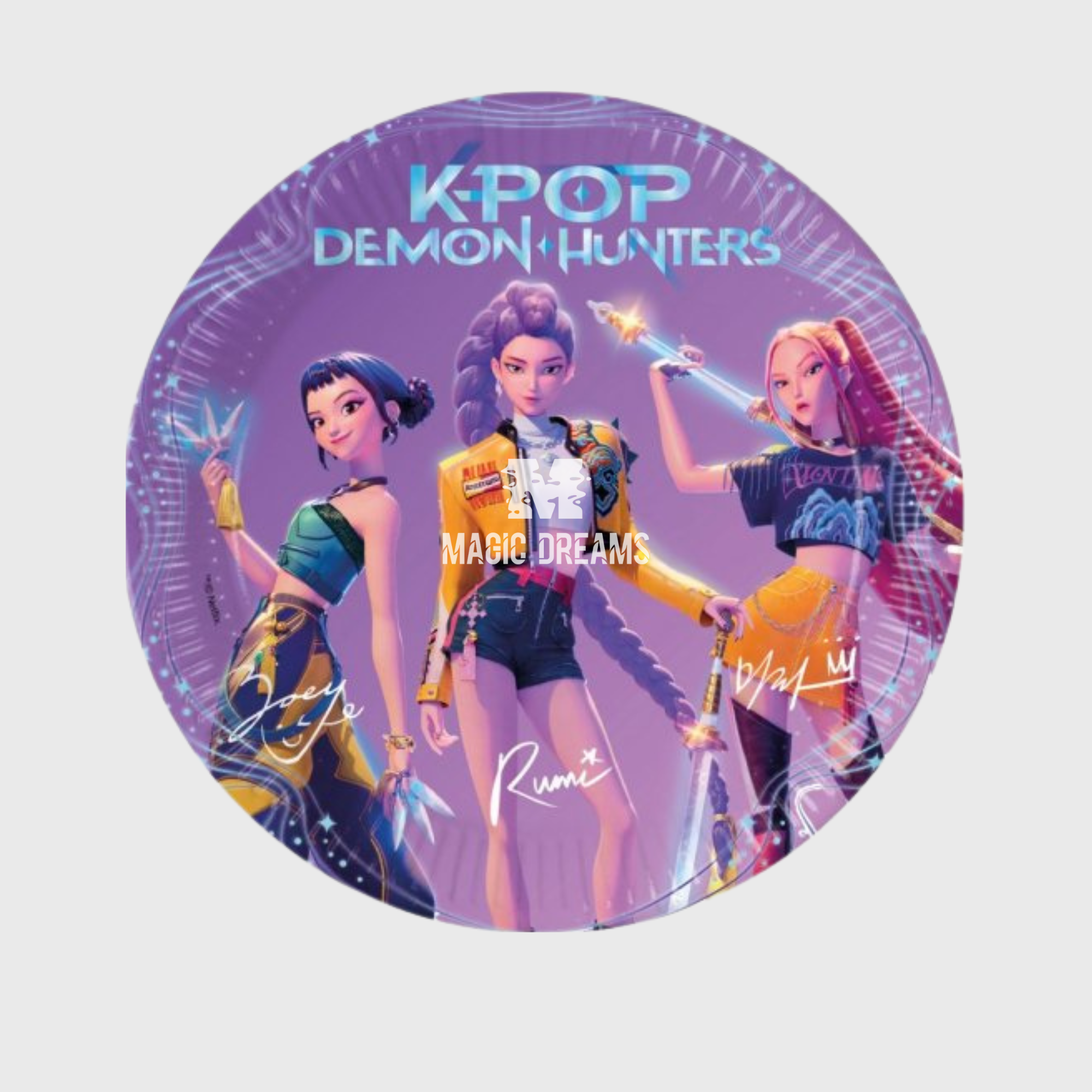 8 Pratos 23cm KPop Demon Hunters