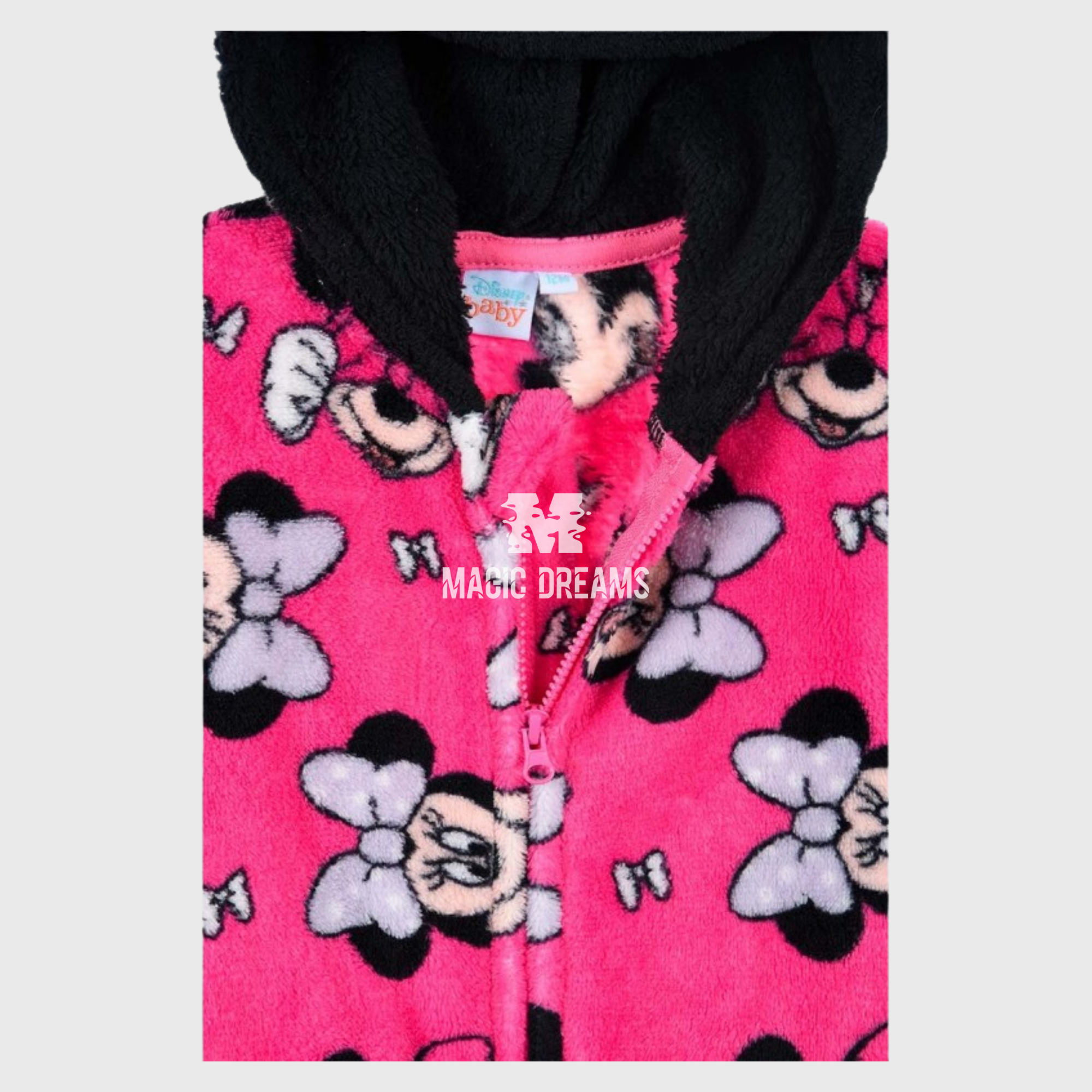Pijama Macacão Bebé Minnie Rosa