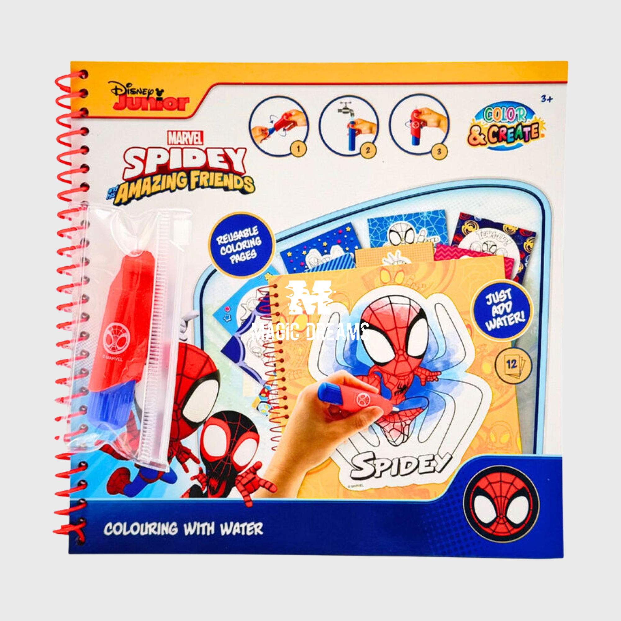 Livro Mágico de Pintura com Água Spiderman