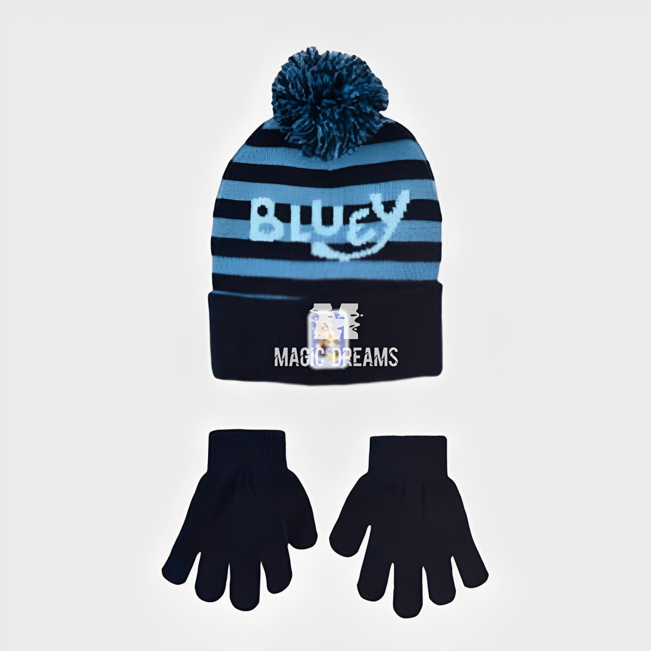 Conjunto de Gorro e Luvas Bluey