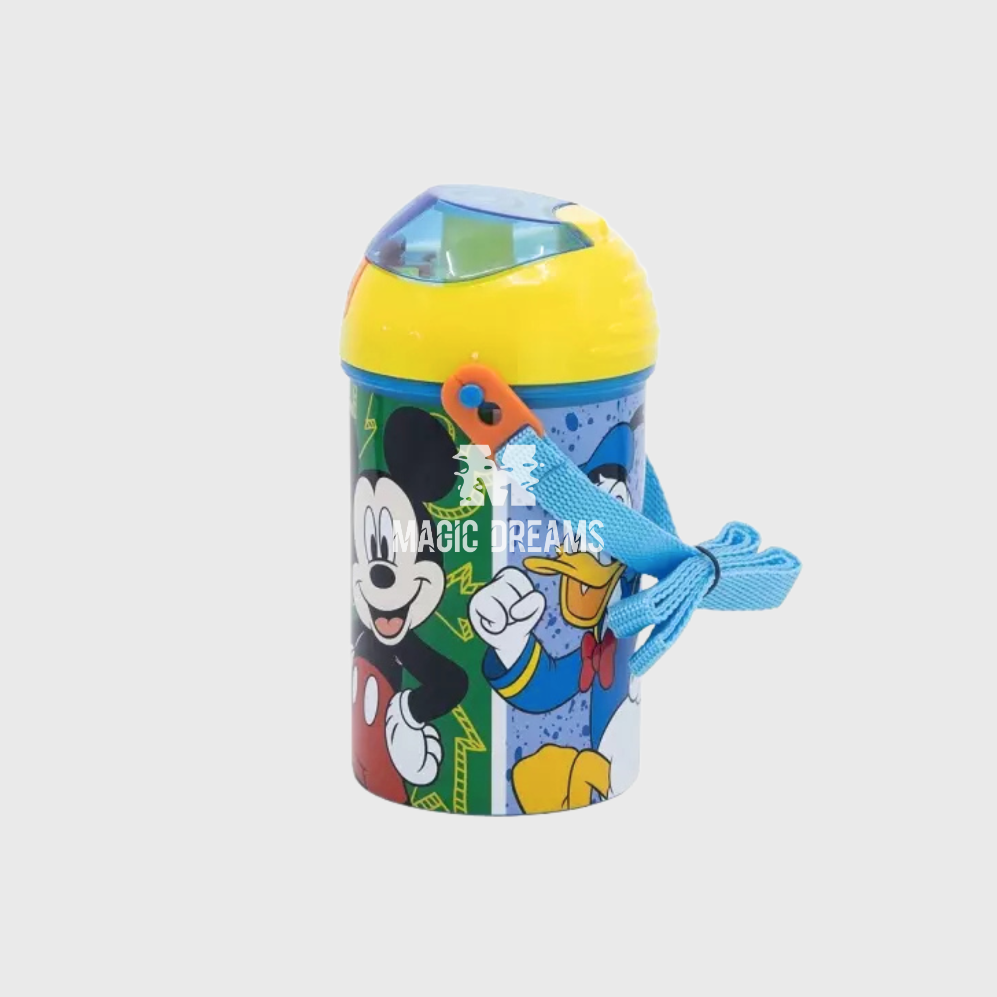 Garrafa Pop Up com Palhinha Mickey Mouse Has Fun 450ml