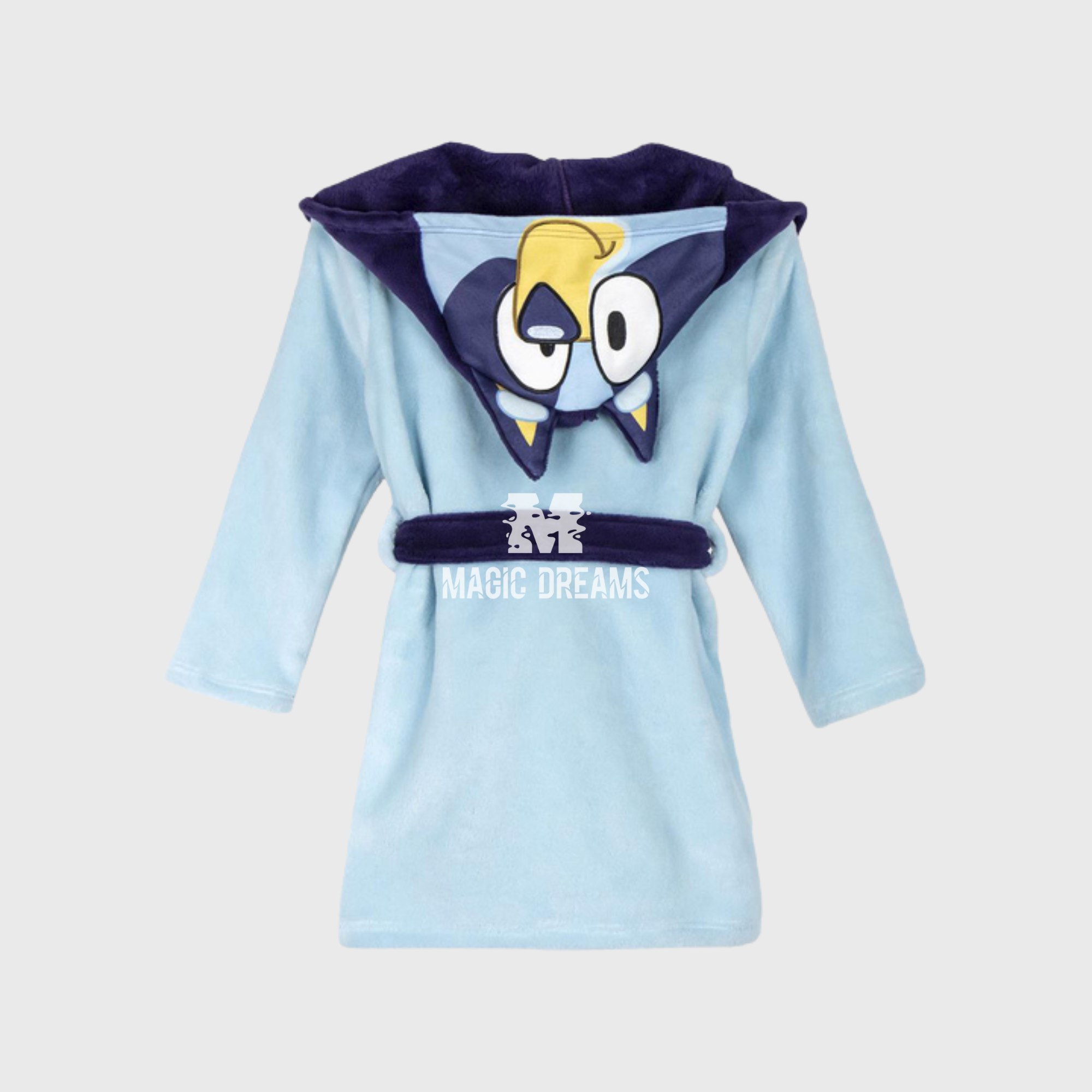 Robe Coralina Bluey com Capuz Azul 3-6 anos