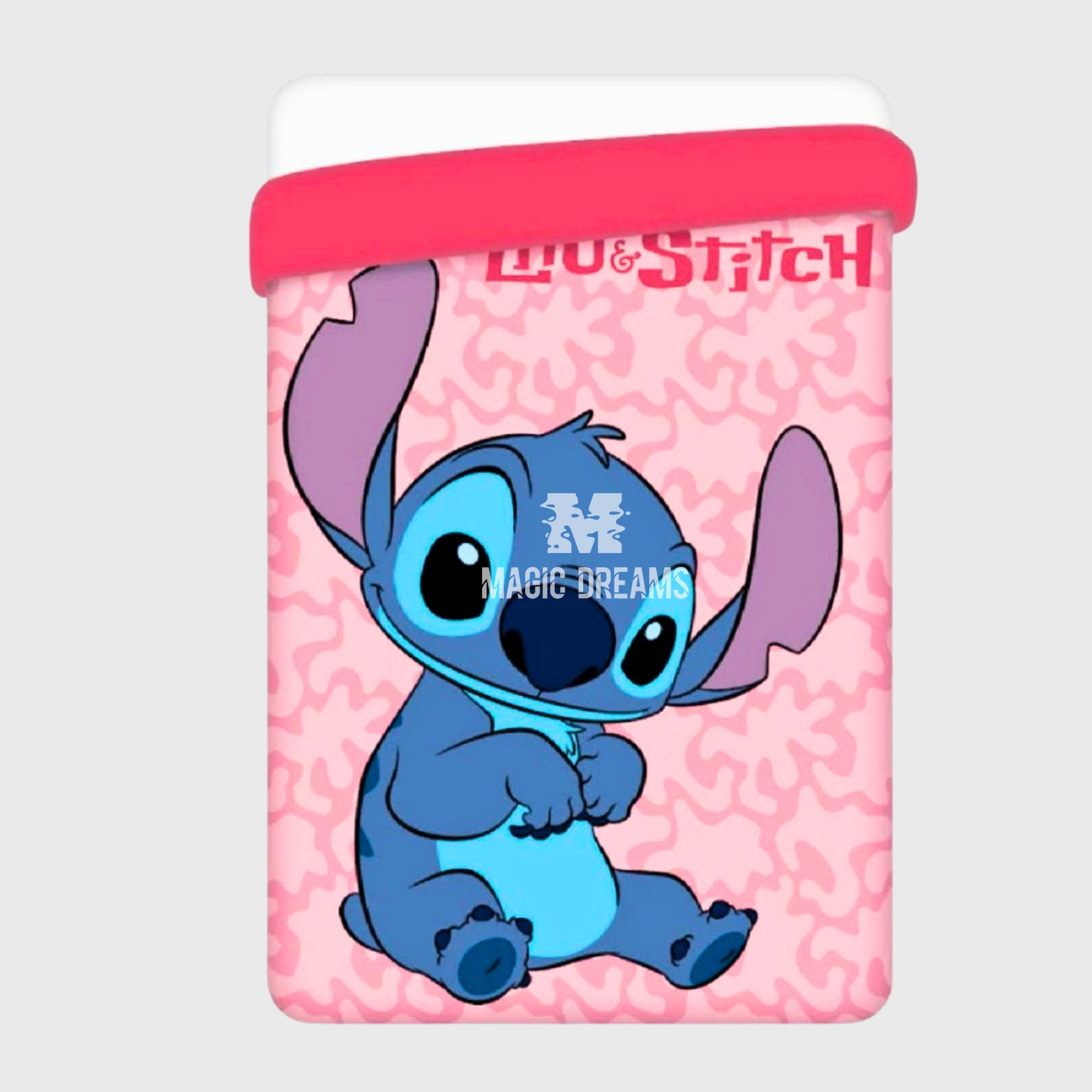 Edredão de Inverno Lilo & Stitch Rosa 170X260CM