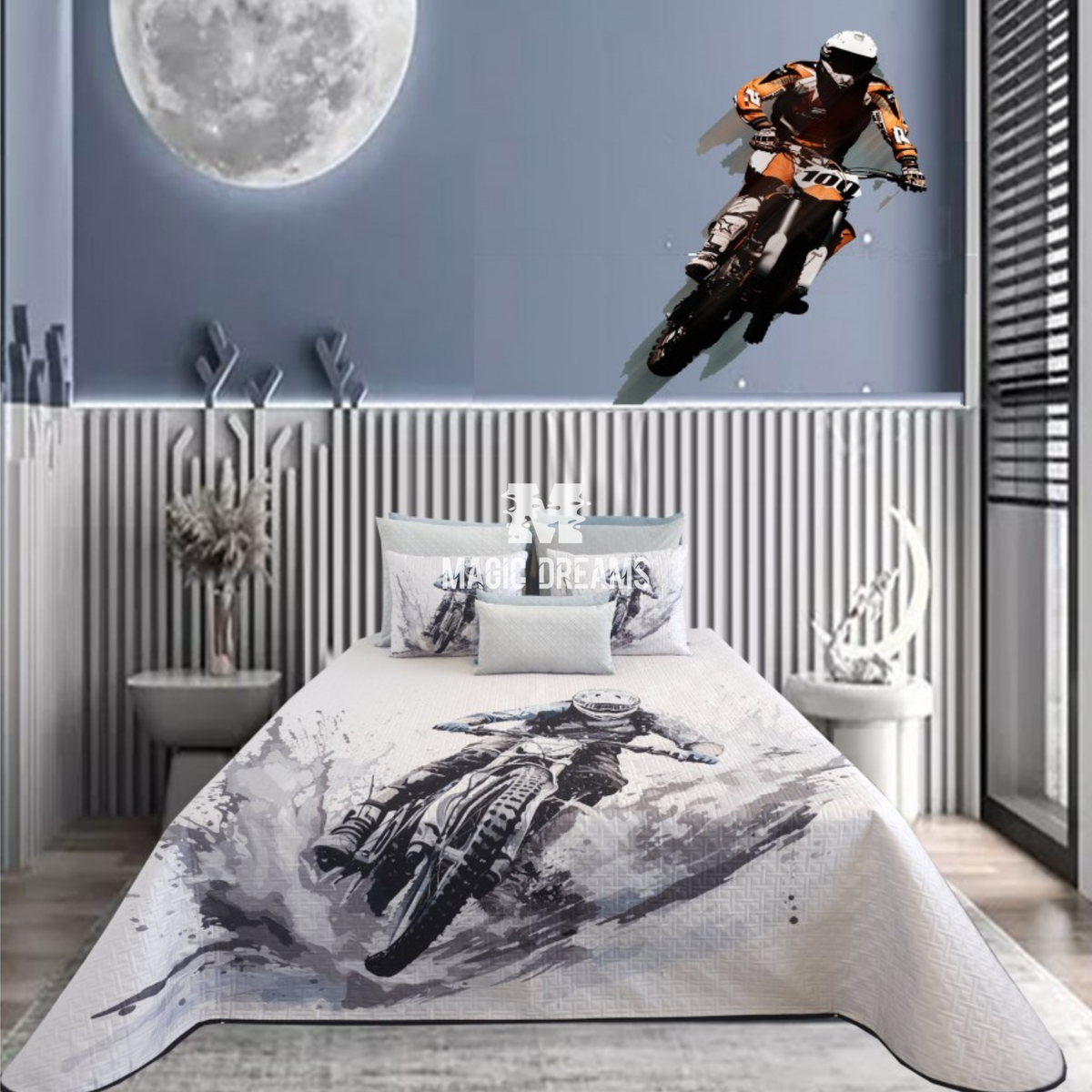 Edredão Estampagem Digital Motocross