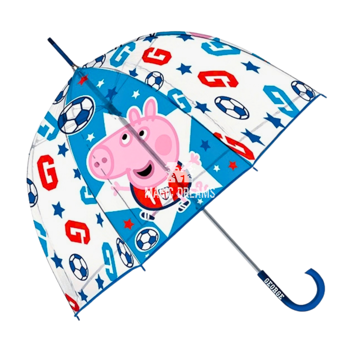 Guarda-Chuva Transparente George Peppa Pig Manual 48cm Cor Sortida