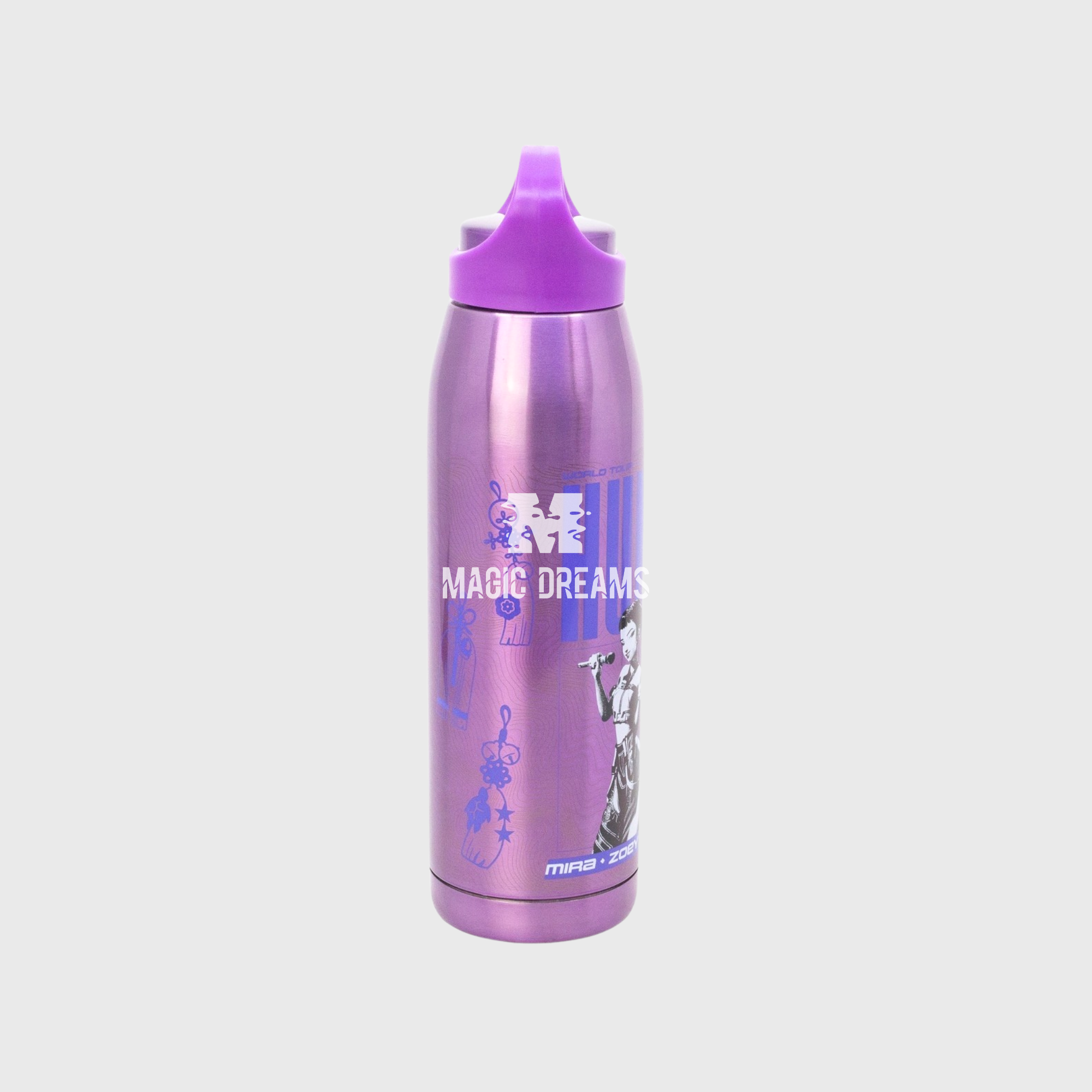 Garrafa Térmica de Aço Inoxidável Glam 665ml K-Pop Demon Hunters