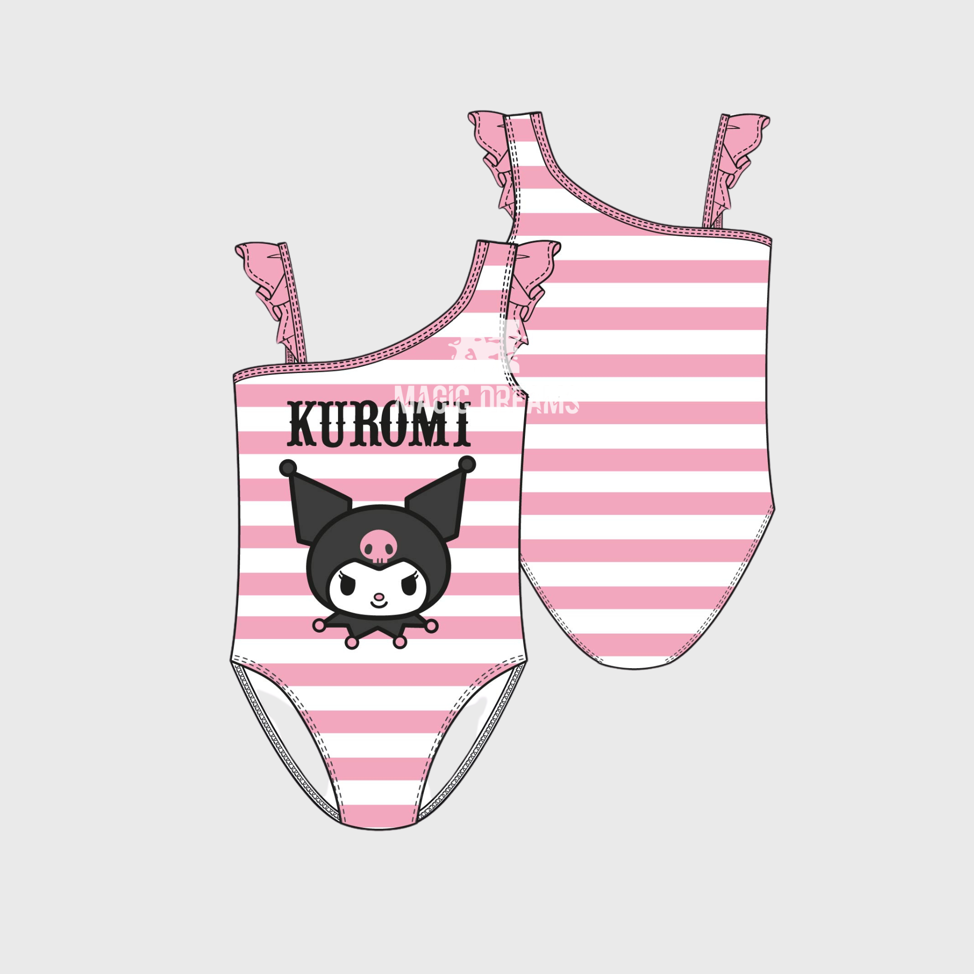 Fato de Banho Infantil Kuromi Hello Kitty
