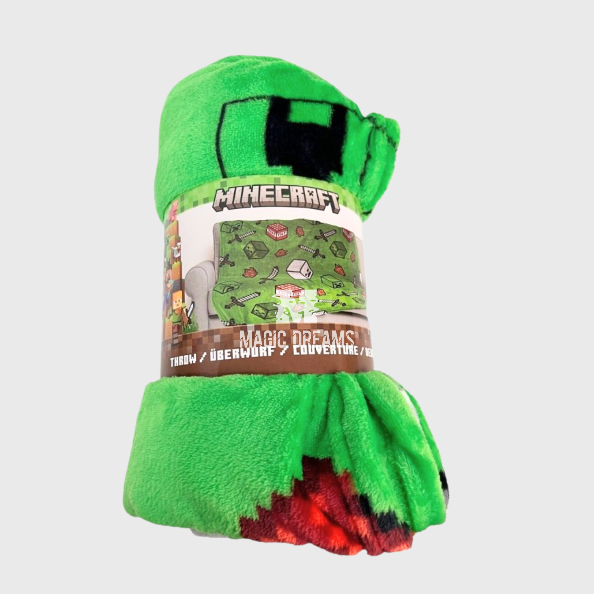 Manta Coralina Minecraft 110x150cm