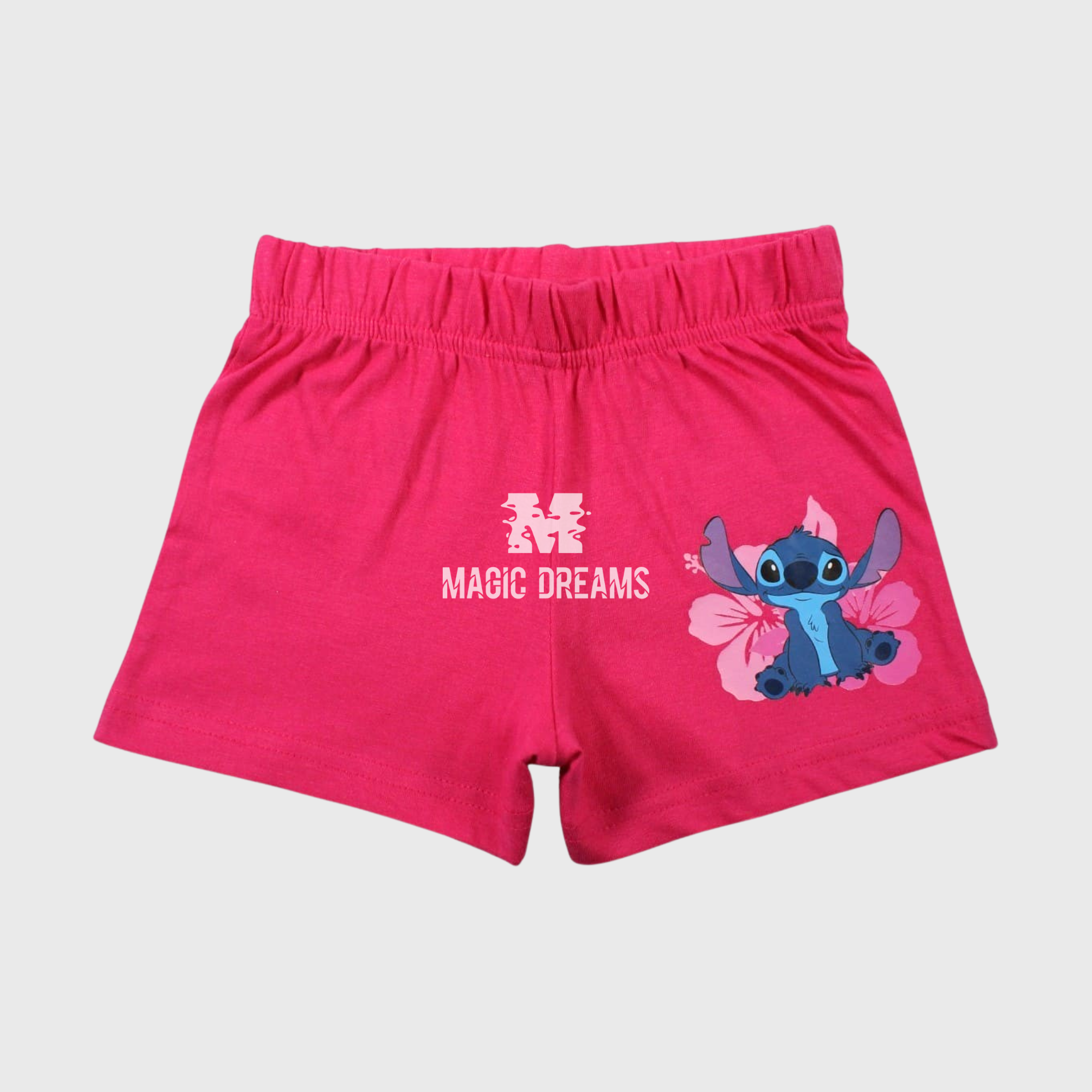 Pijama de Verão T-shirt + Calção Lilo & Stitch Rosa Cor Sortida