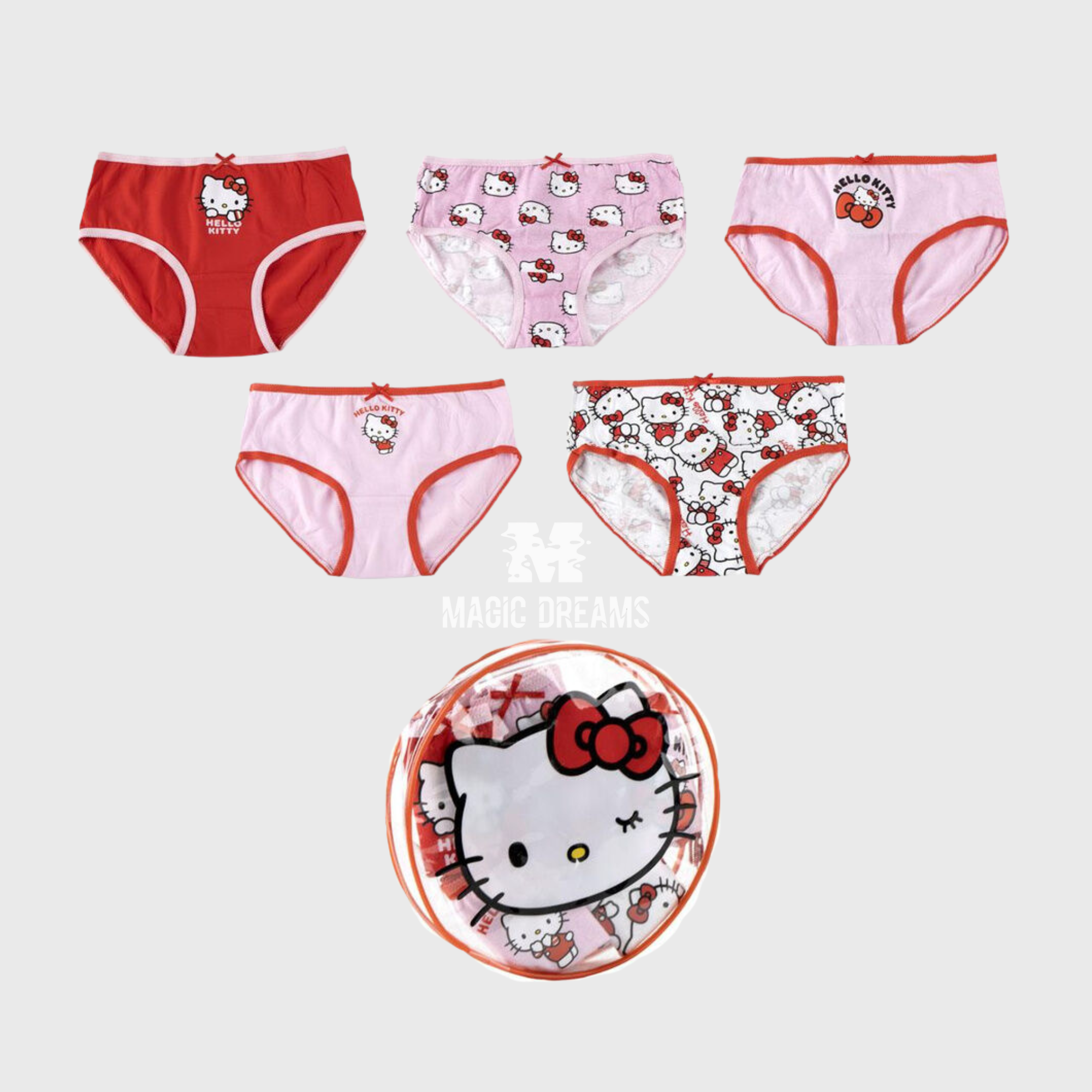Pack de 5 Cuecas Hello Kitty