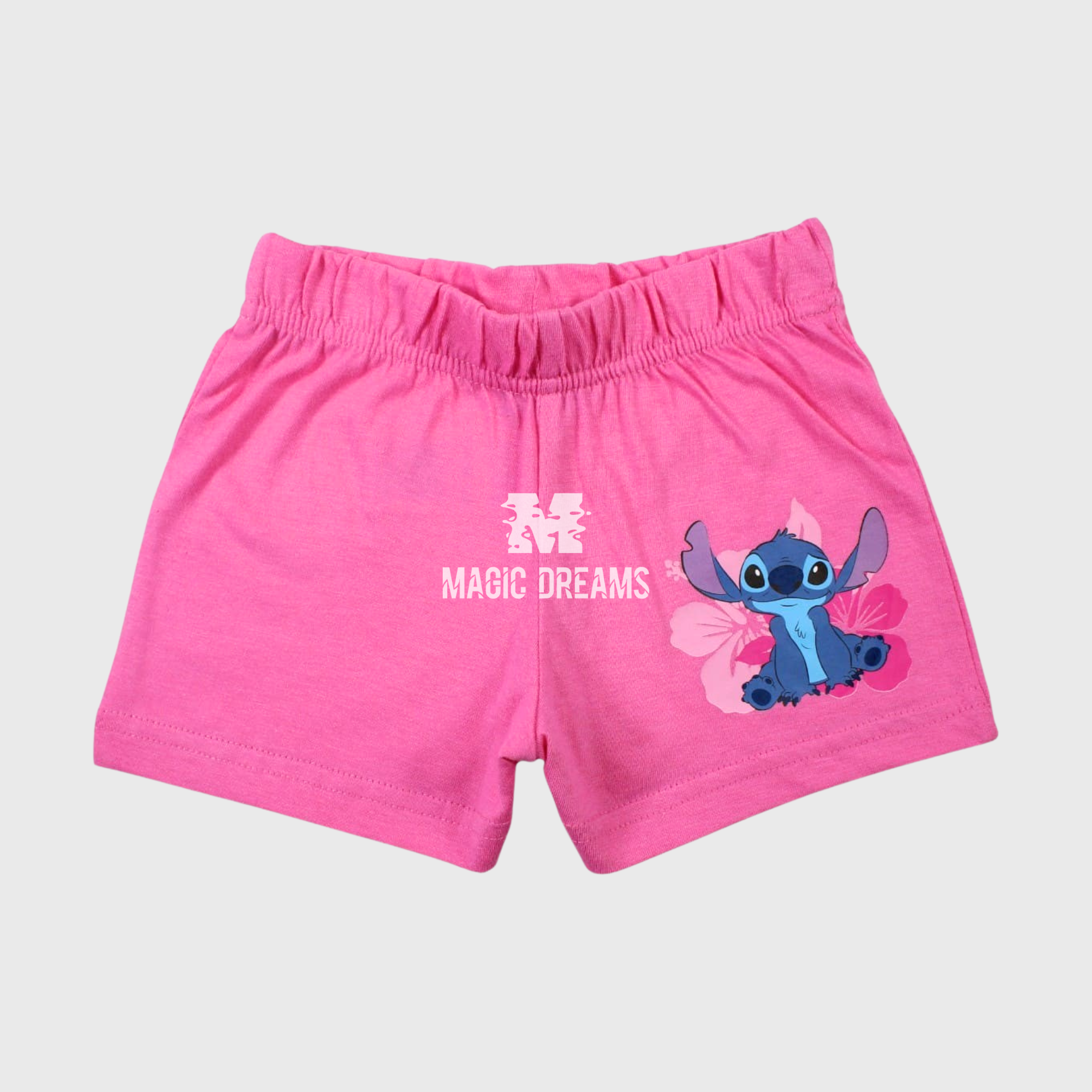 Pijama de Verão T-shirt + Calção Lilo & Stitch Rosa Cor Sortida