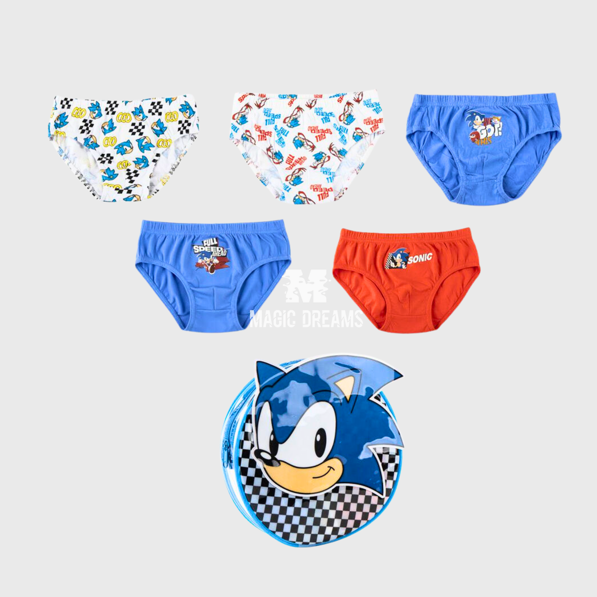 Pack de 5 Cuecas Sonic The Hedgehog