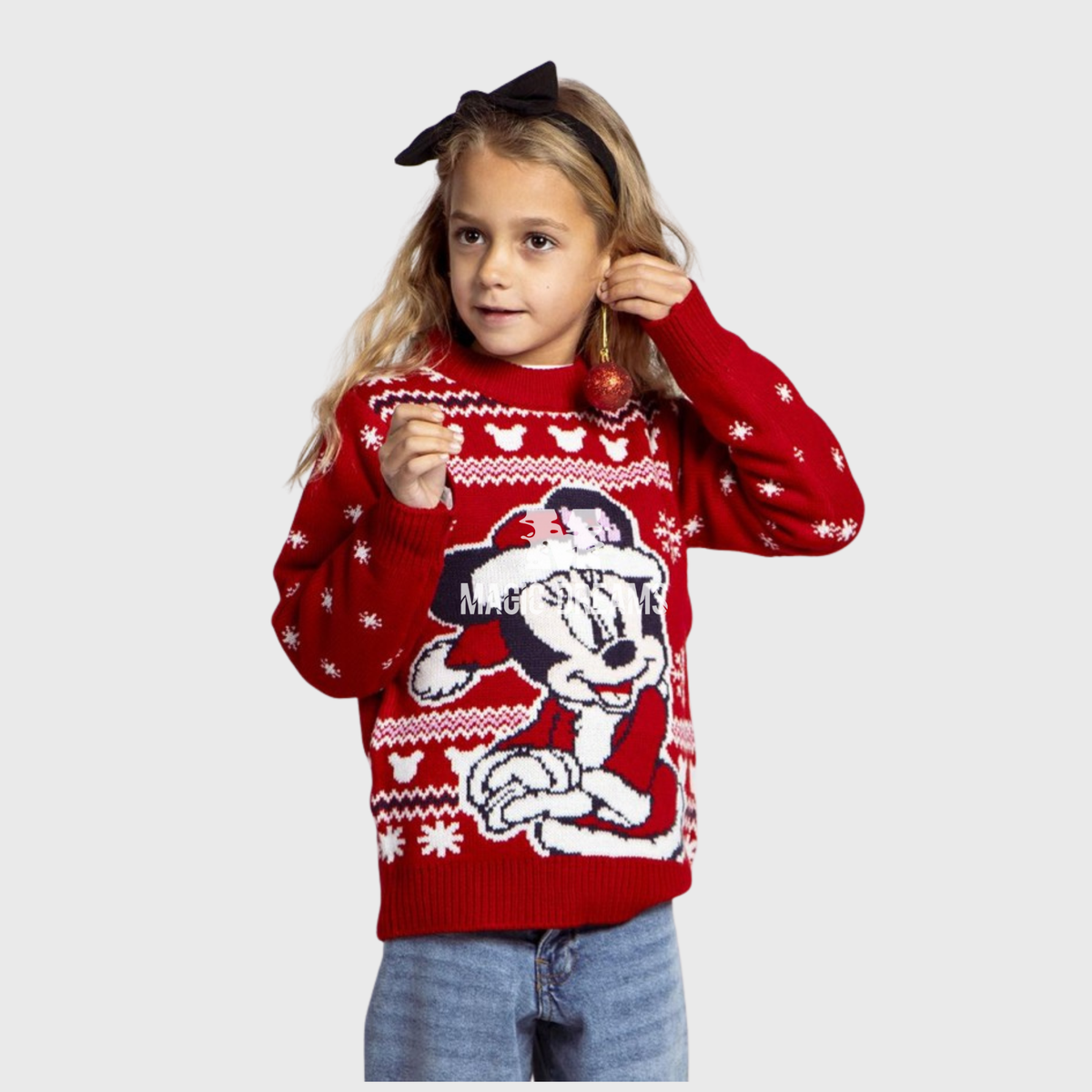Camisola de Natal Minnie 3-7 anos