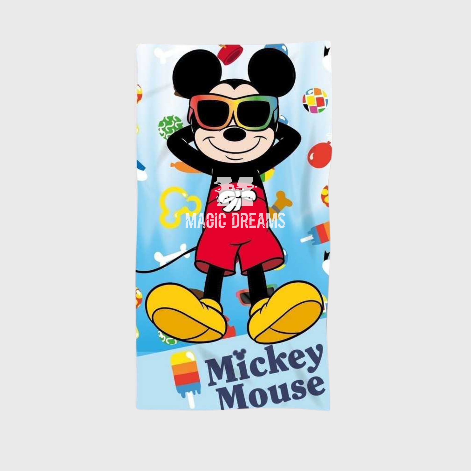 Toalha de Praia Microfibra Mickey Mouse 70x140cm