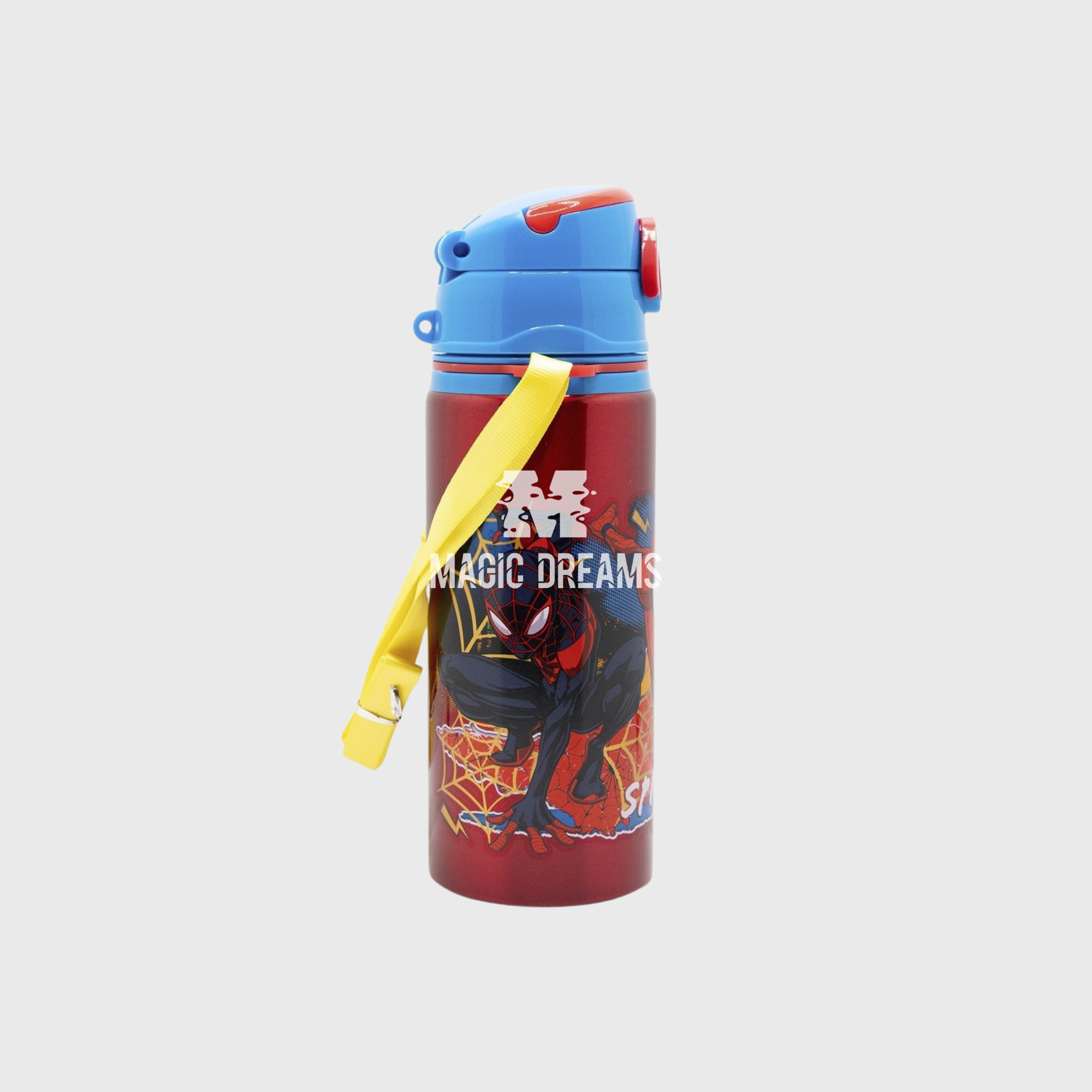 Garrafa Cantil de Aluminio Pop Up com Alça Tiracolo Spiderman Moving Target 730ml