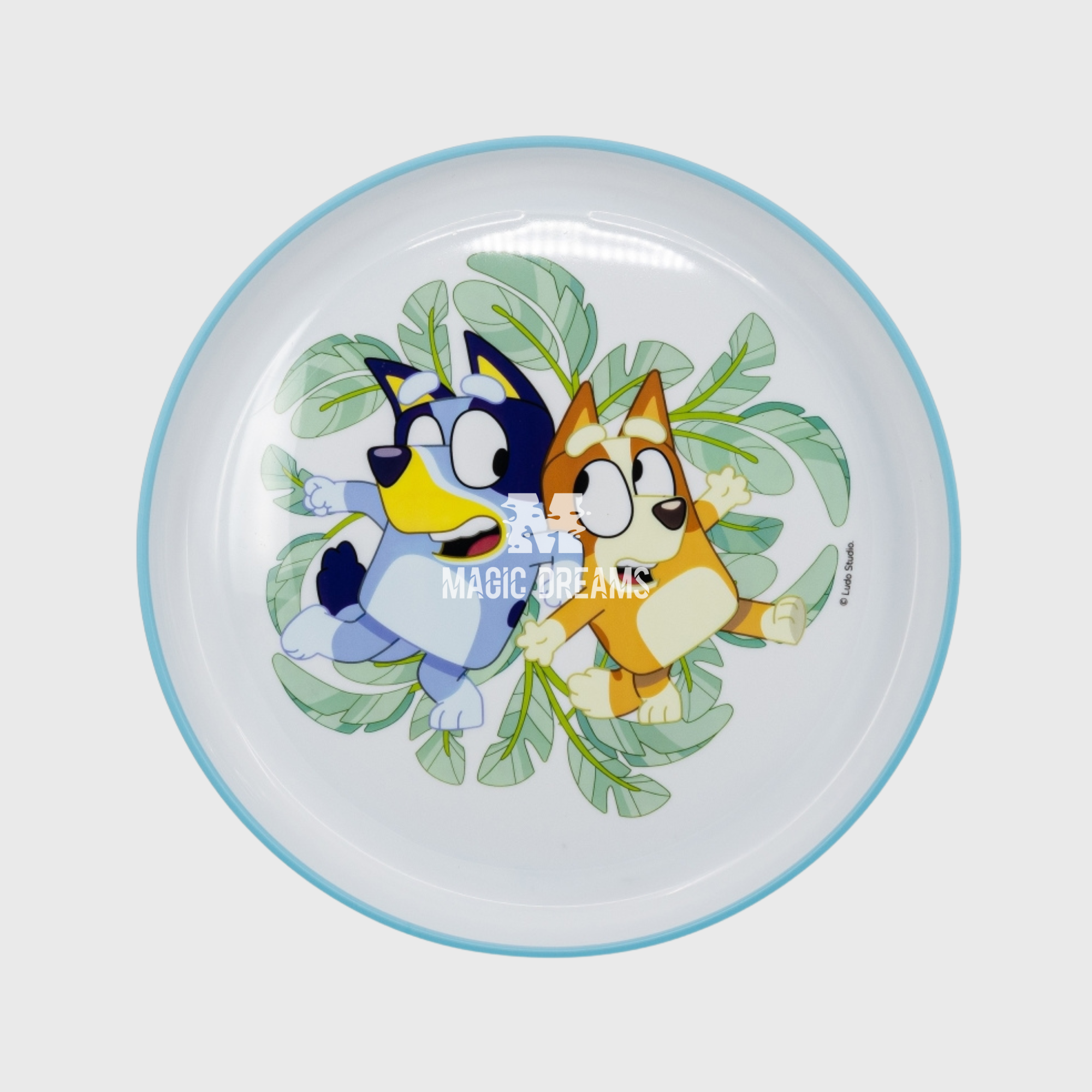 Prato Antideslizante Premium Bicolor Bluey e Bingo