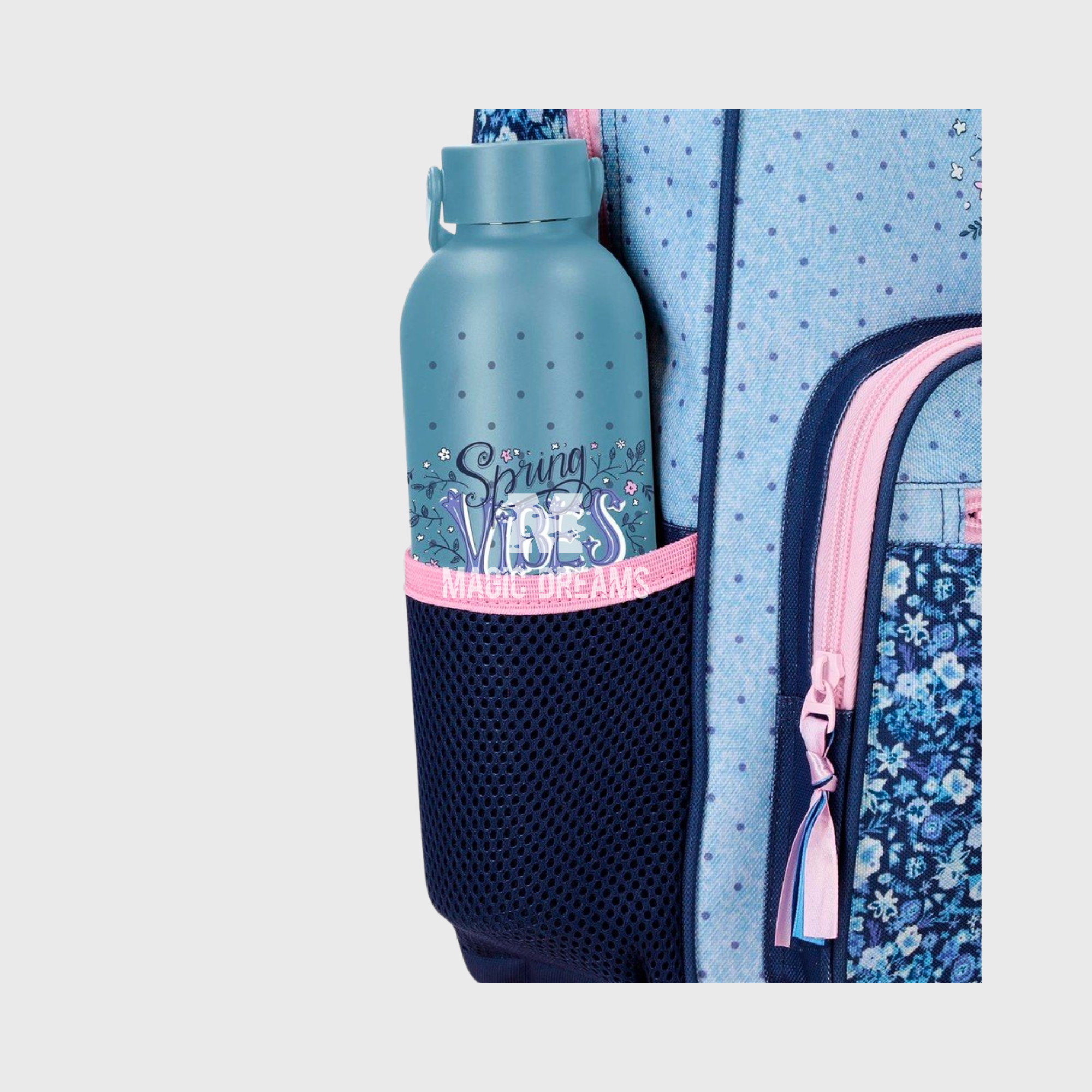 Mochila Escolar Spring Vibes 45cm Adaptável